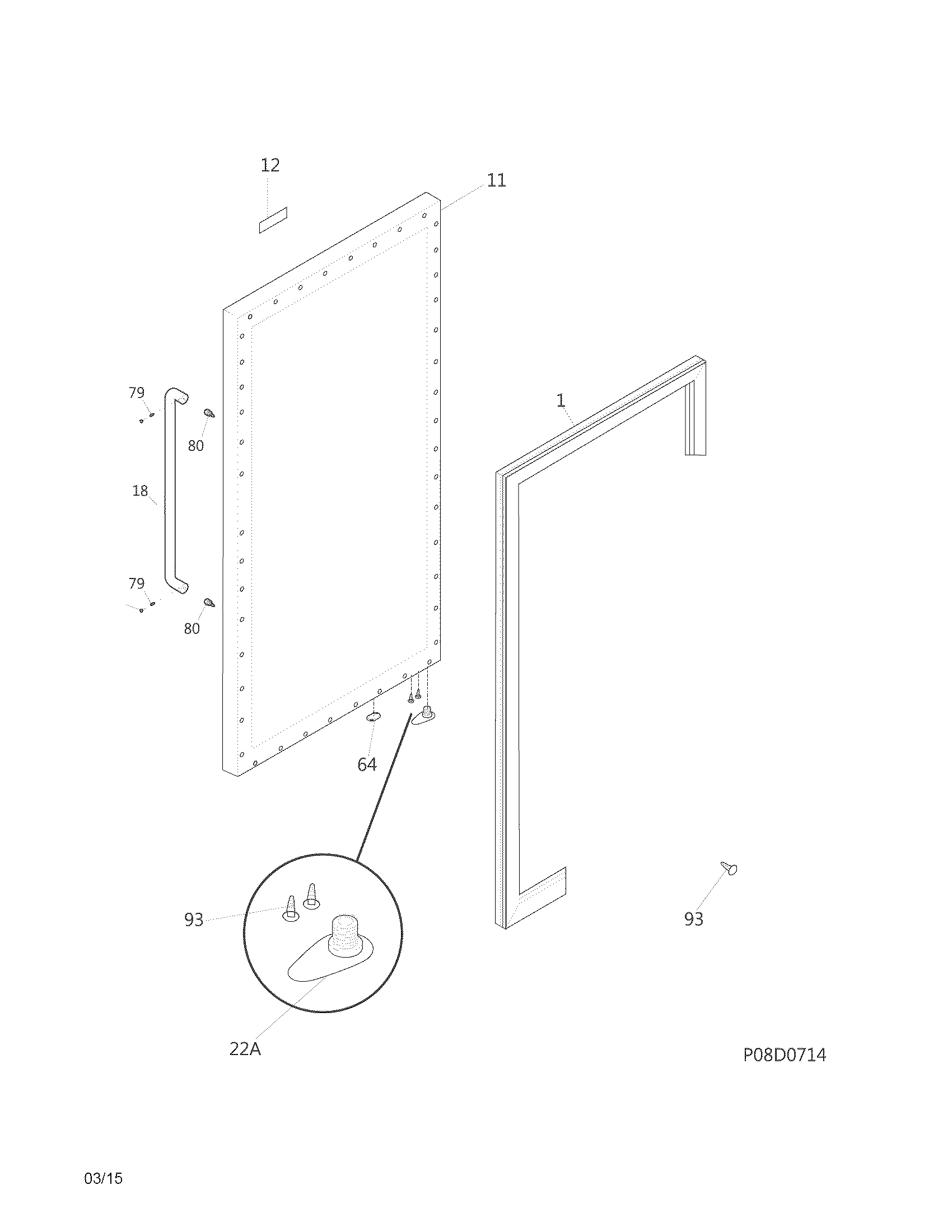 Kelvinator KCGM180RQYA door diagram