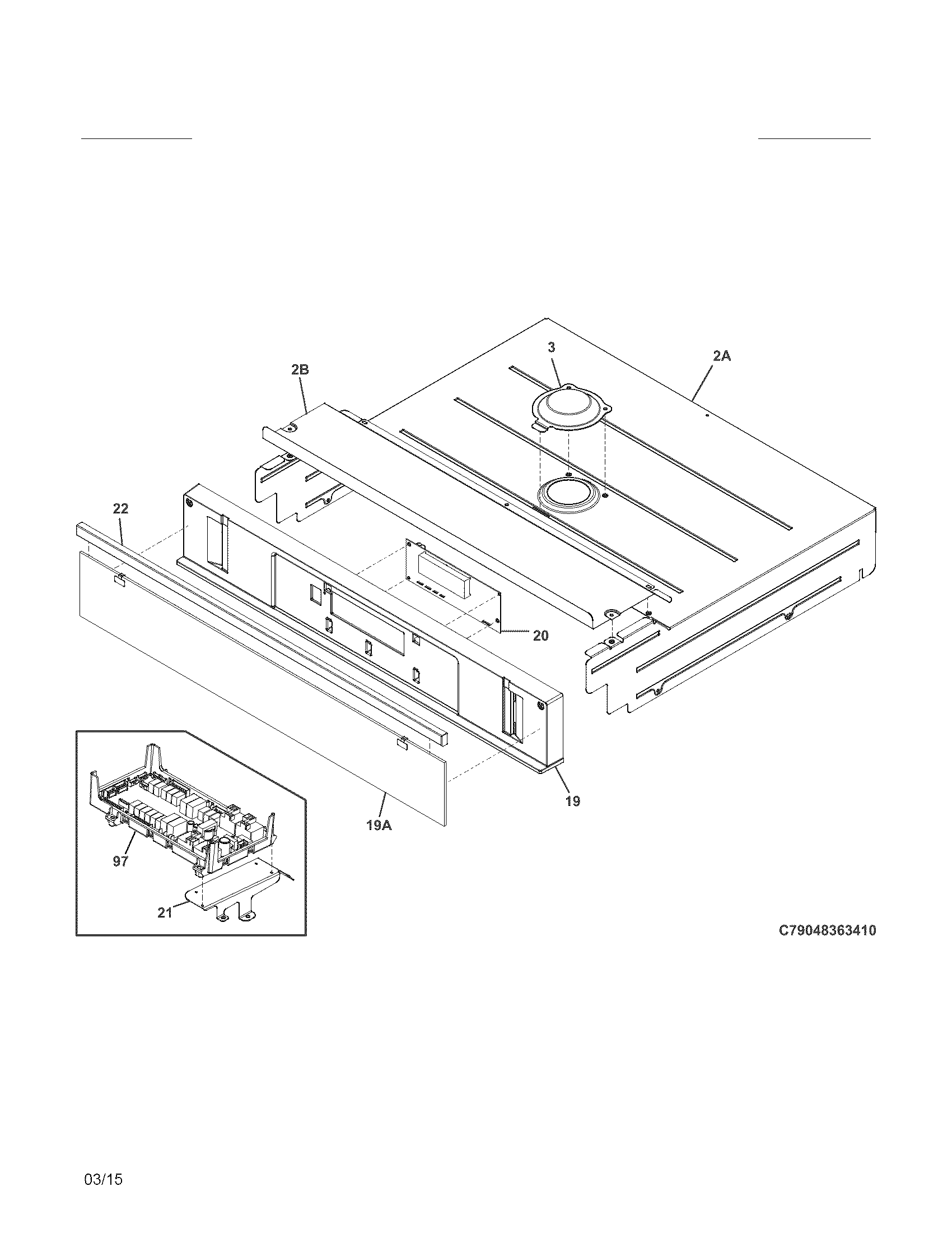 Kenmore Elite 79048363410 control panel diagram