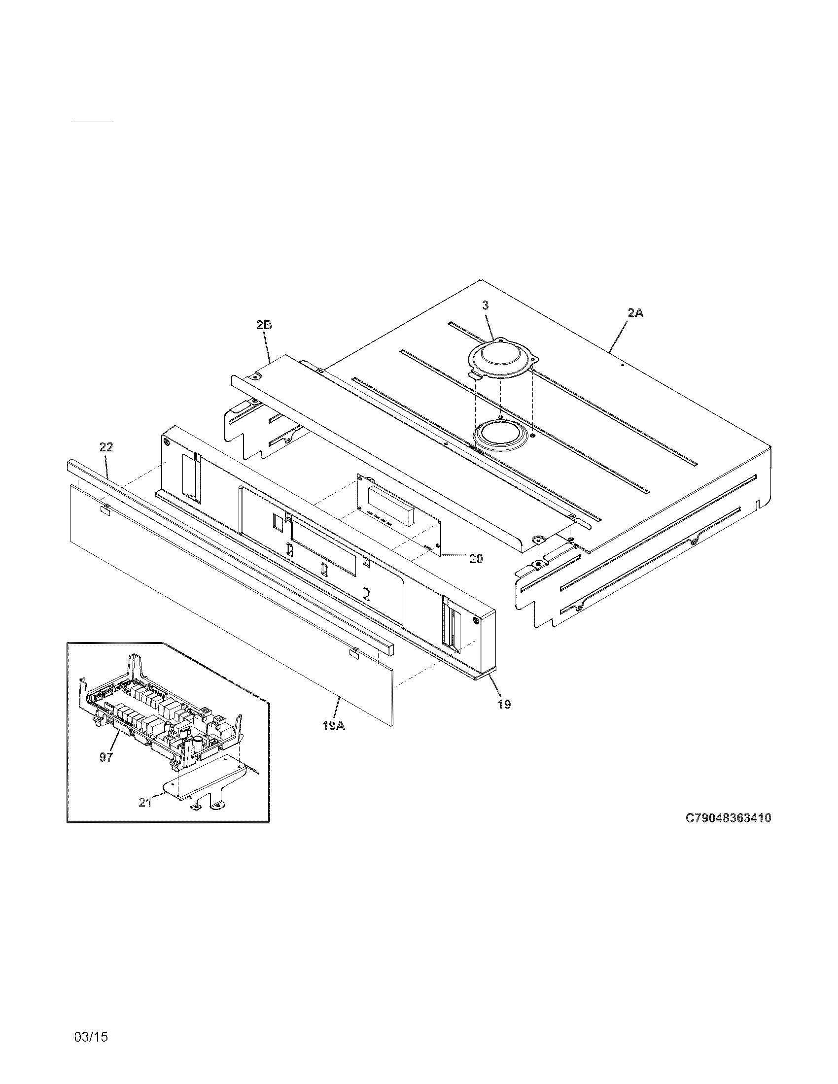 Kenmore Elite 79048353410 control panel diagram