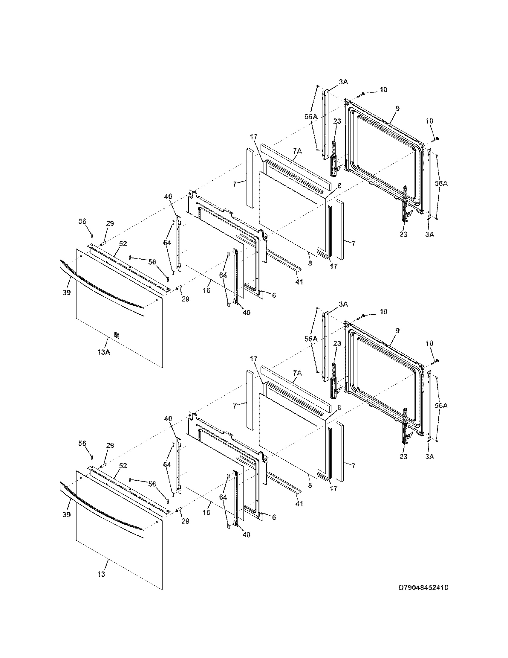Kenmore Elite 79048452410 doors diagram