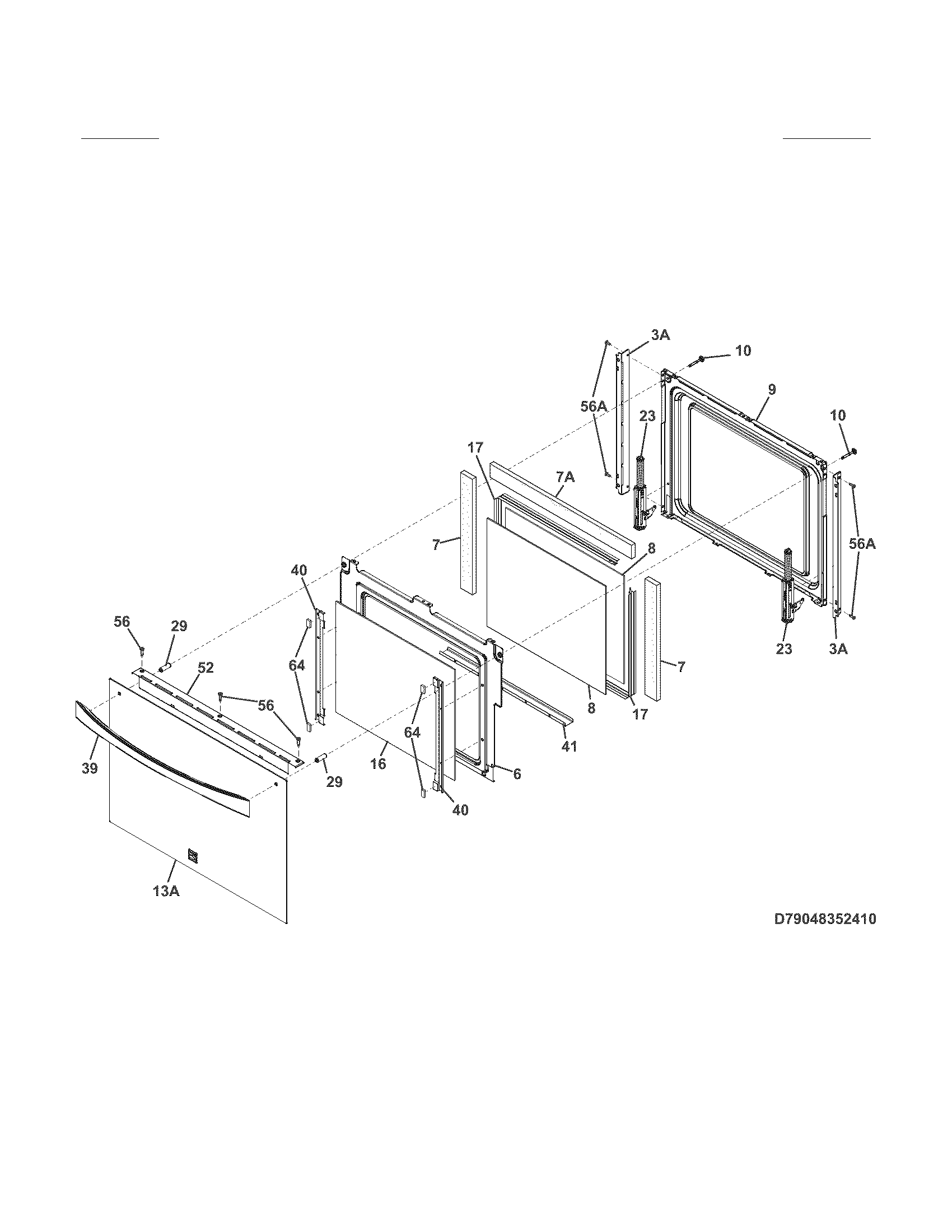 Kenmore Elite 79048359410 door diagram