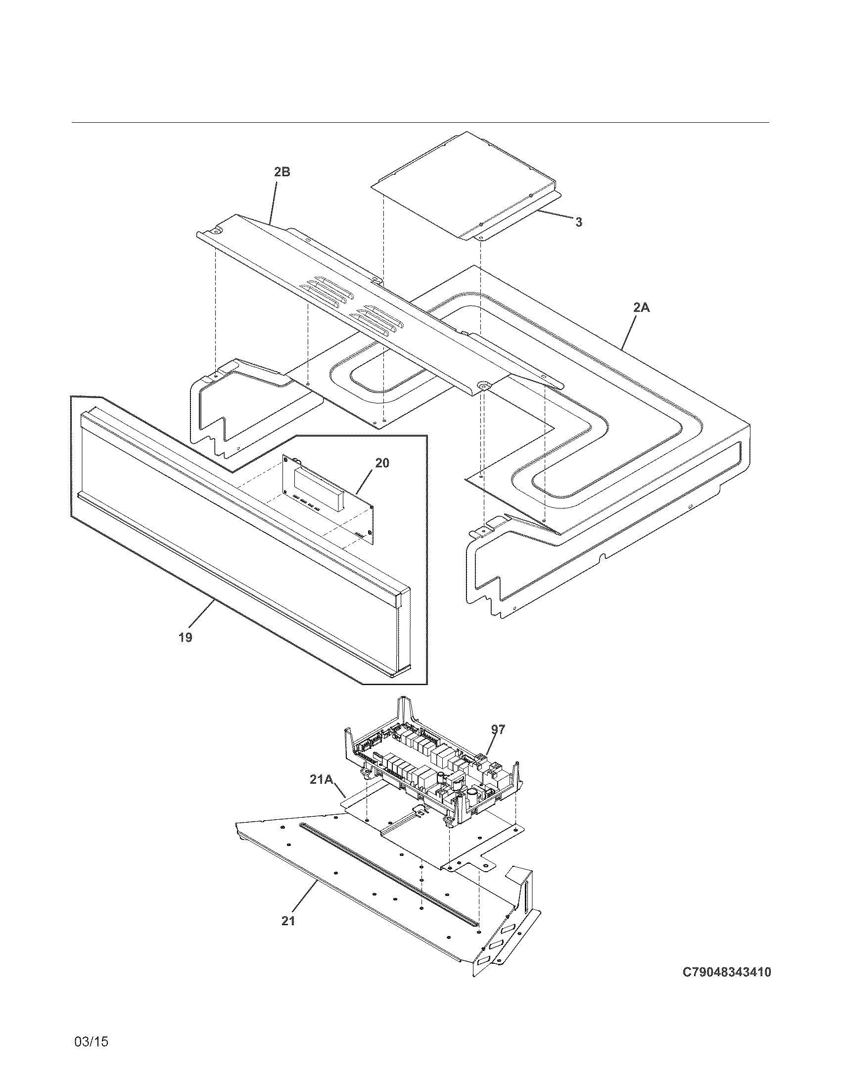 Kenmore Elite 79048343410 control panel diagram