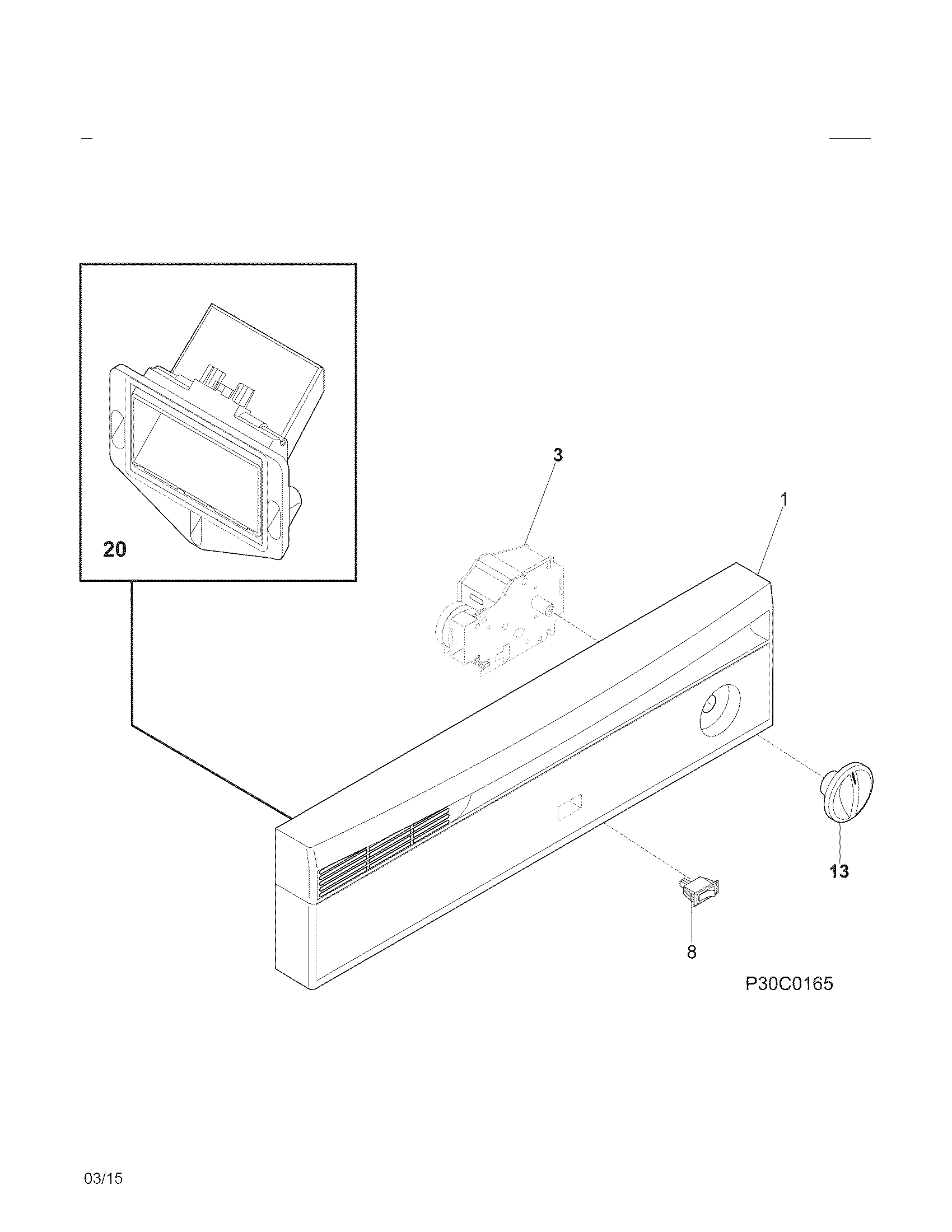 Kenmore 58714019412B control panel diagram