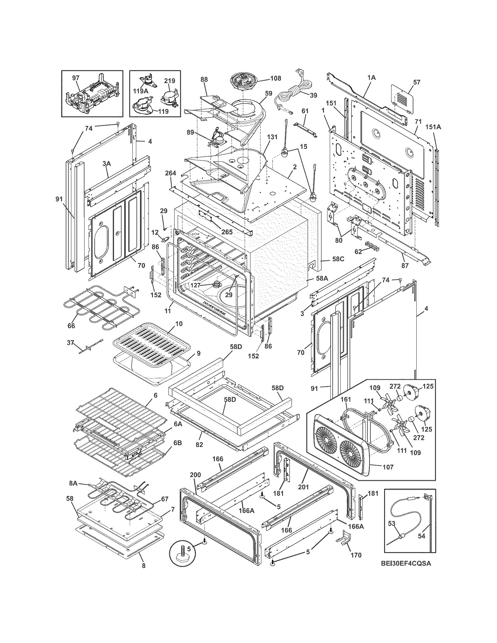 Electrolux EI30EF4CQSA body diagram