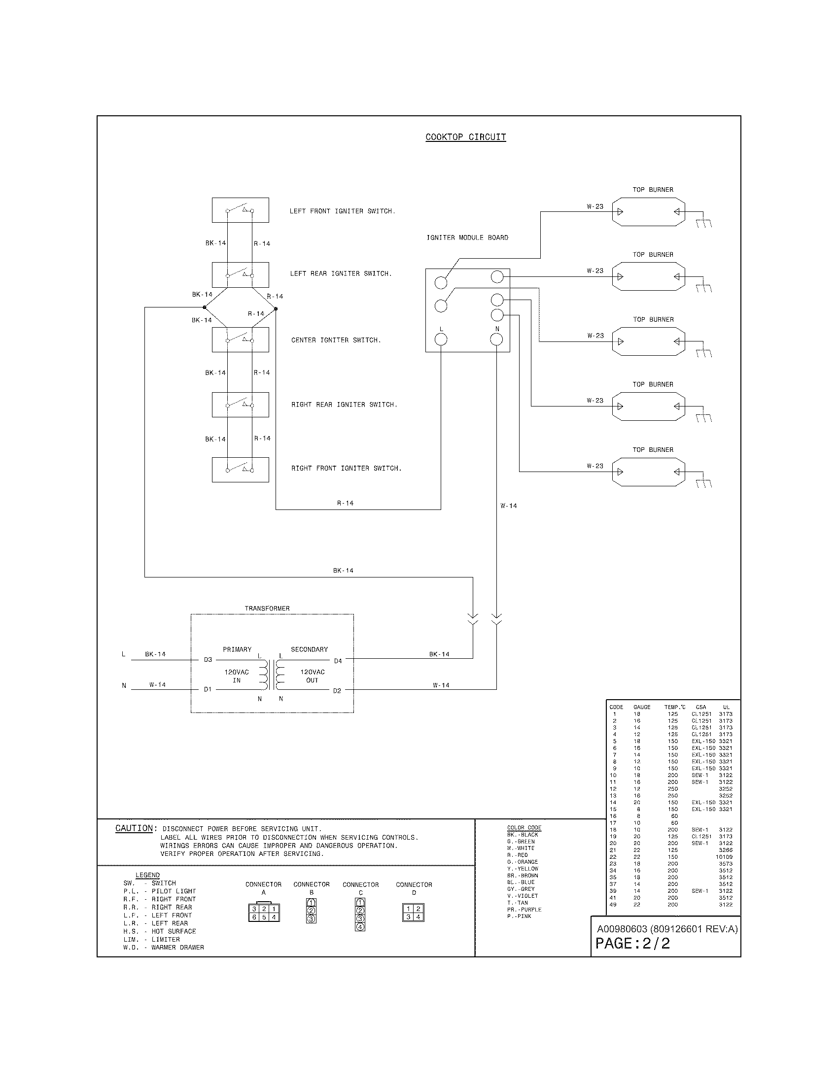 Electrolux EI30GF45QSA wiring diagram diagram