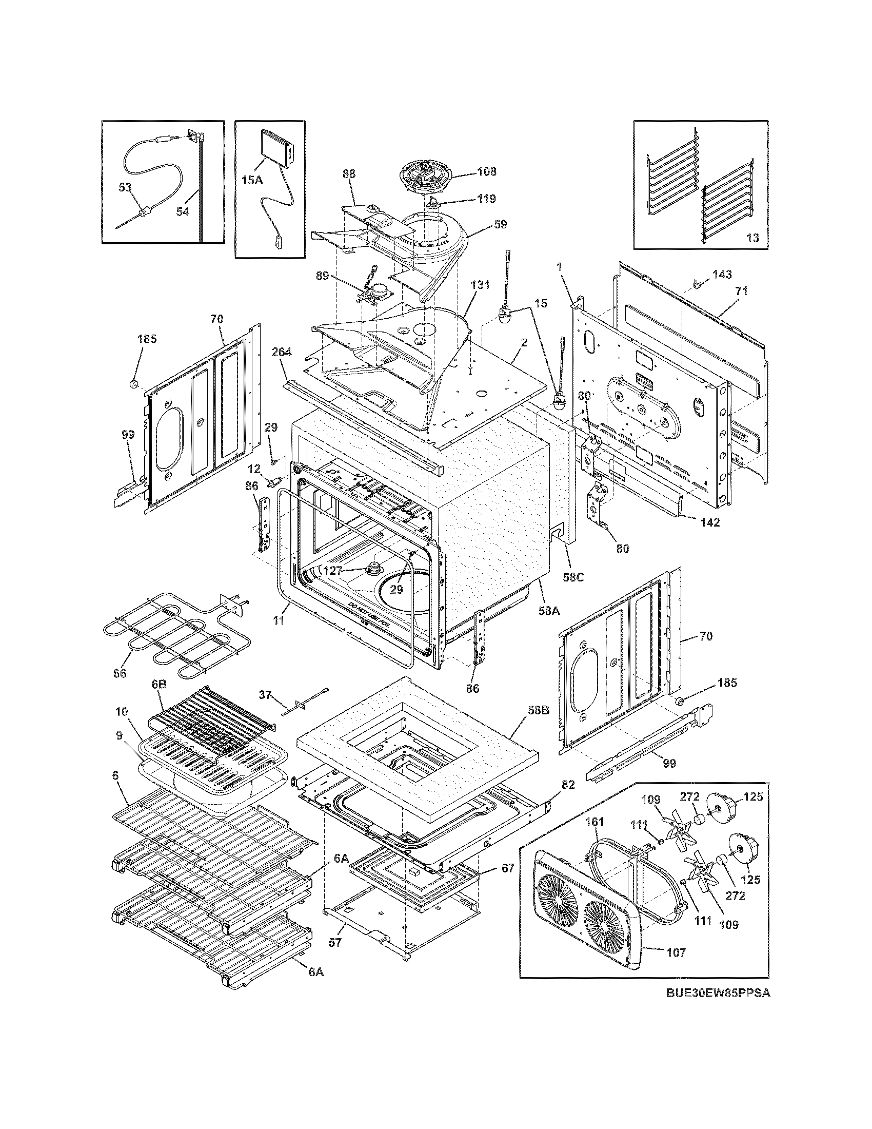 Electrolux E30EW85PPSA upper oven diagram