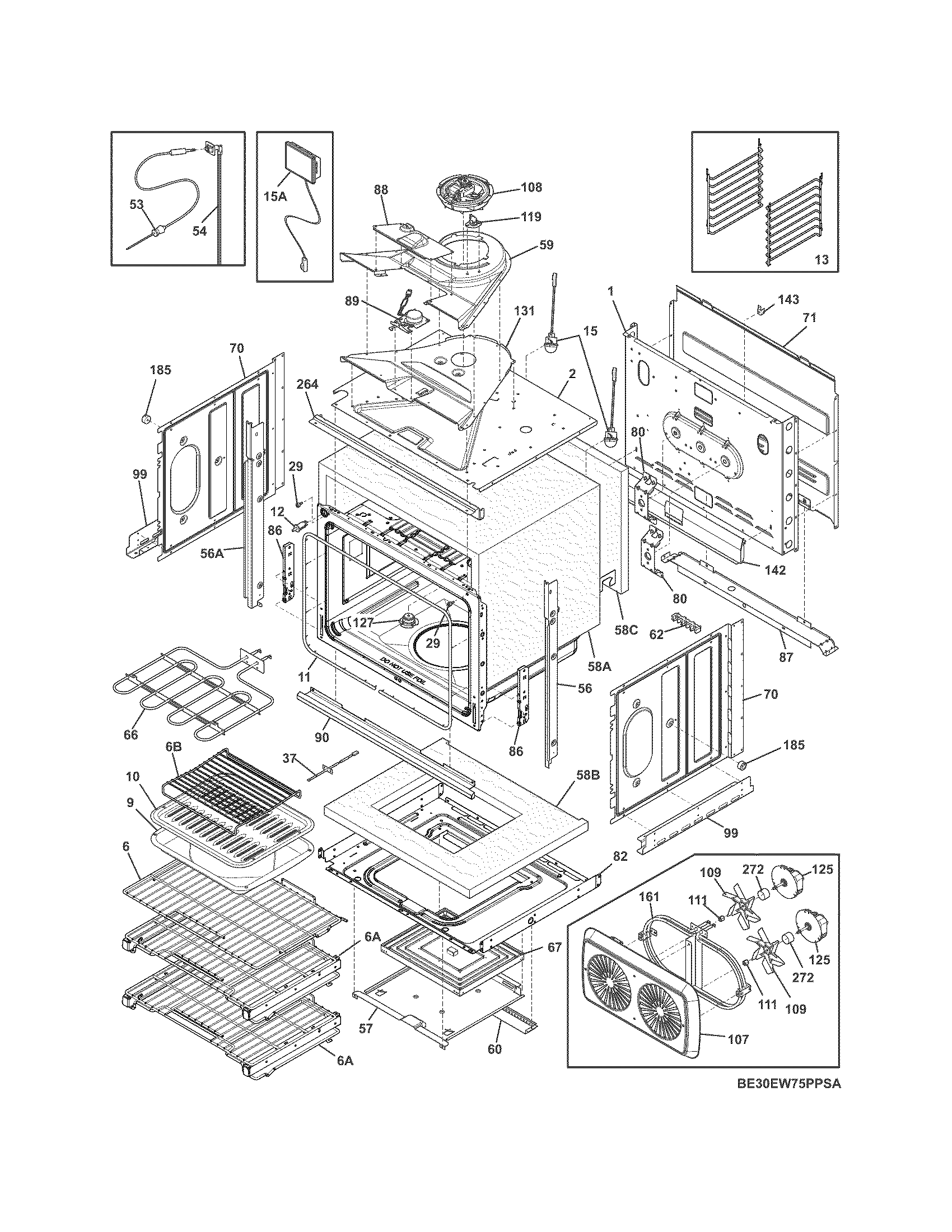Electrolux E30EW75PPSA body diagram