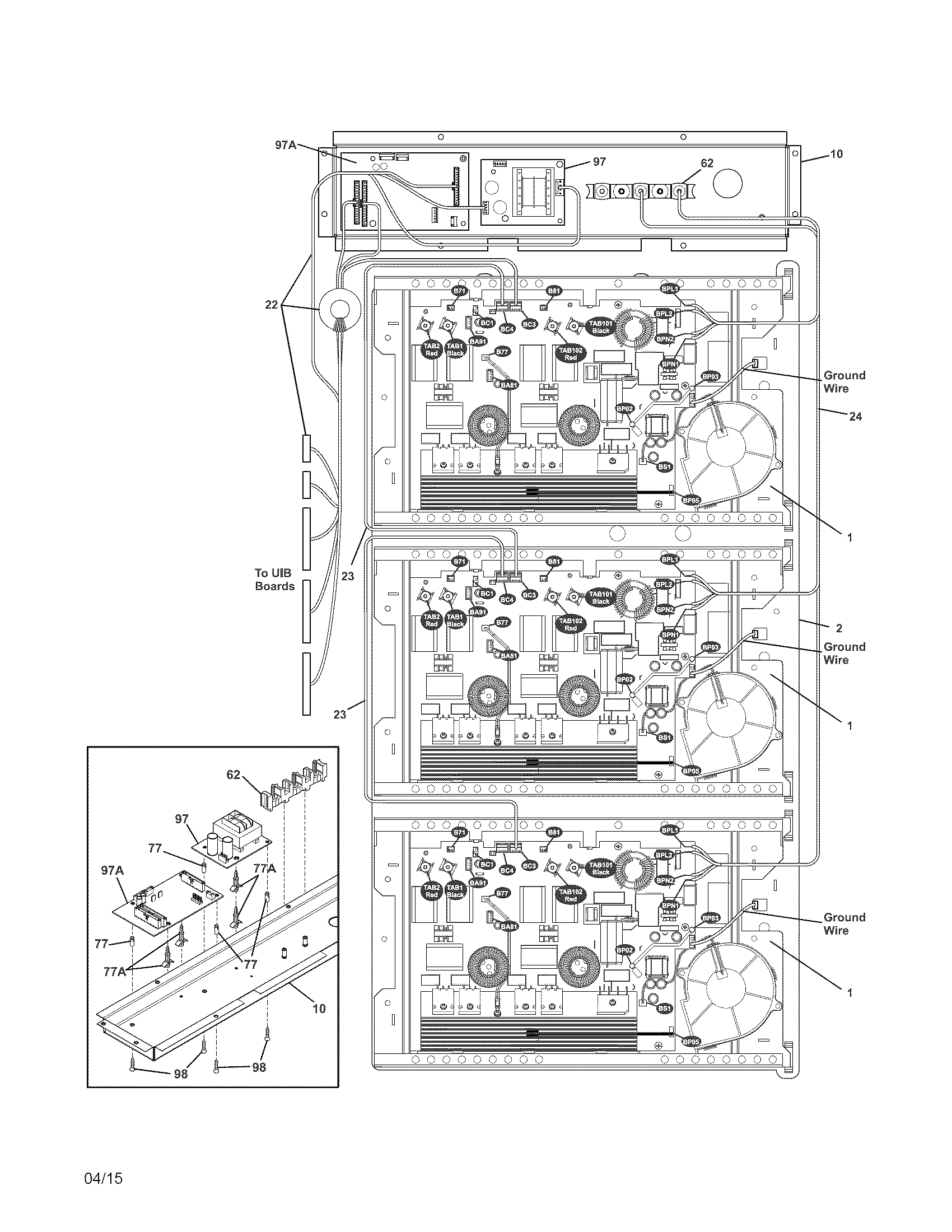 Electrolux E36IC80QSS0 controls/induction units diagram