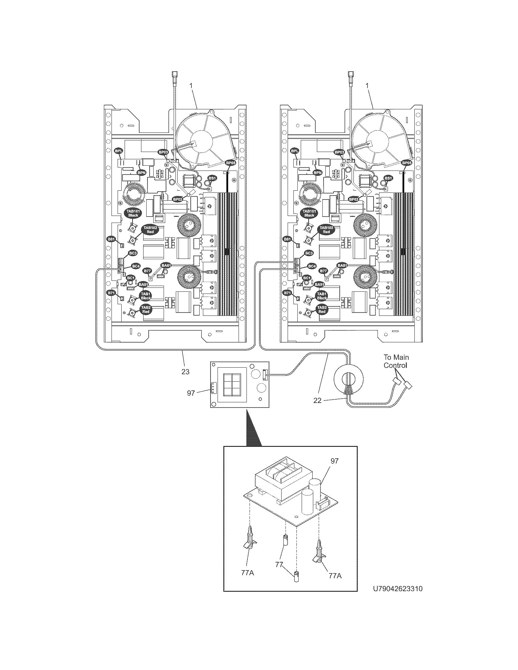 Frigidaire FGIS3065PFA induction unit diagram
