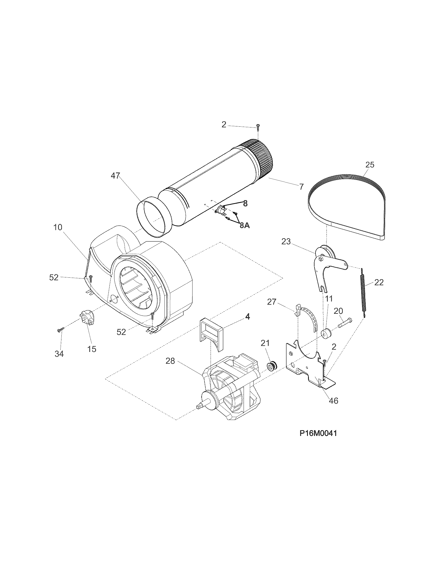 Frigidaire FARE4044MW1 motor/fan diagram