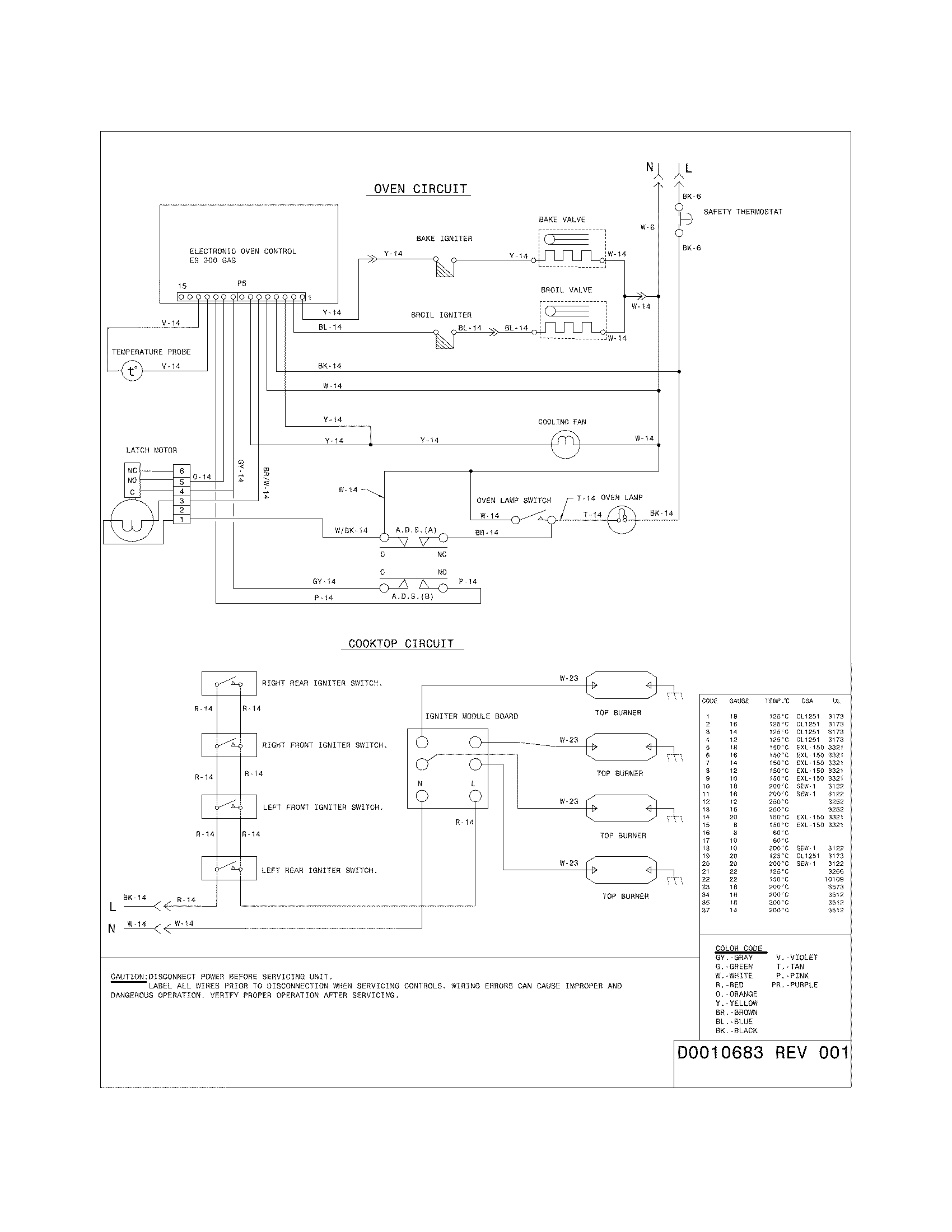 Frigidaire FFGS3025PSD wiring diagram diagram