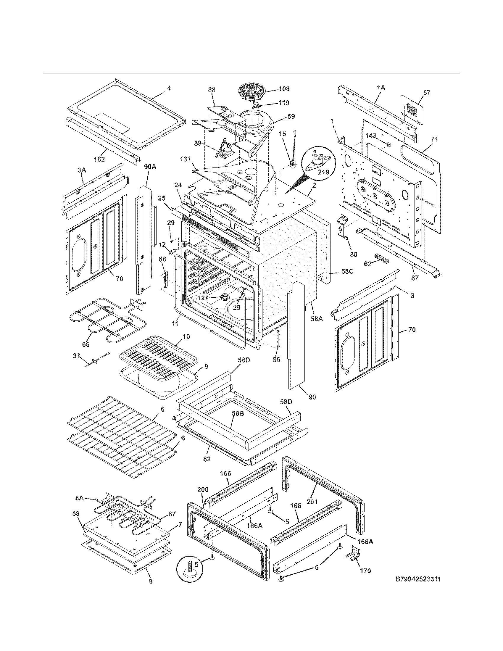 Kenmore 79042529312 body diagram