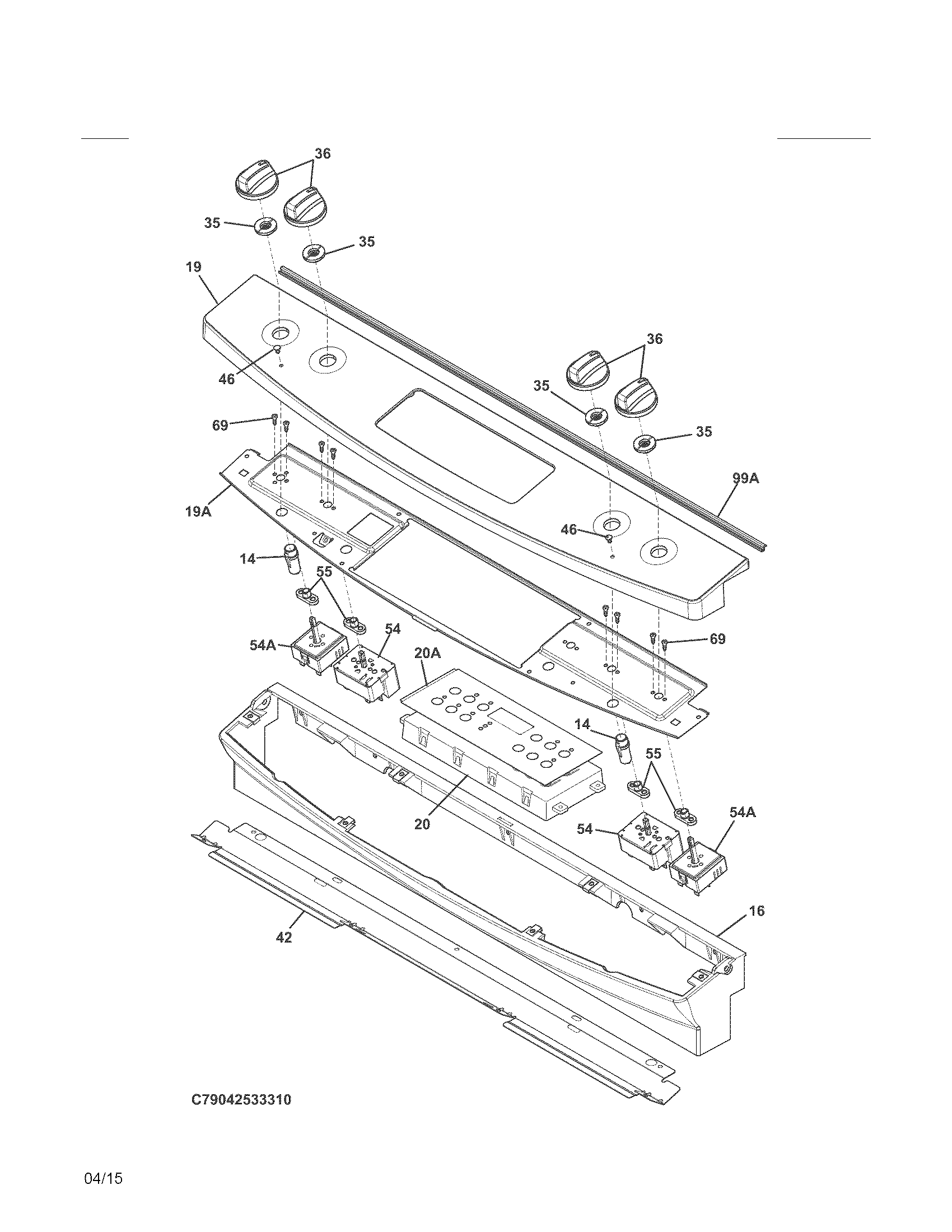 Kenmore 79042533312 backguard diagram