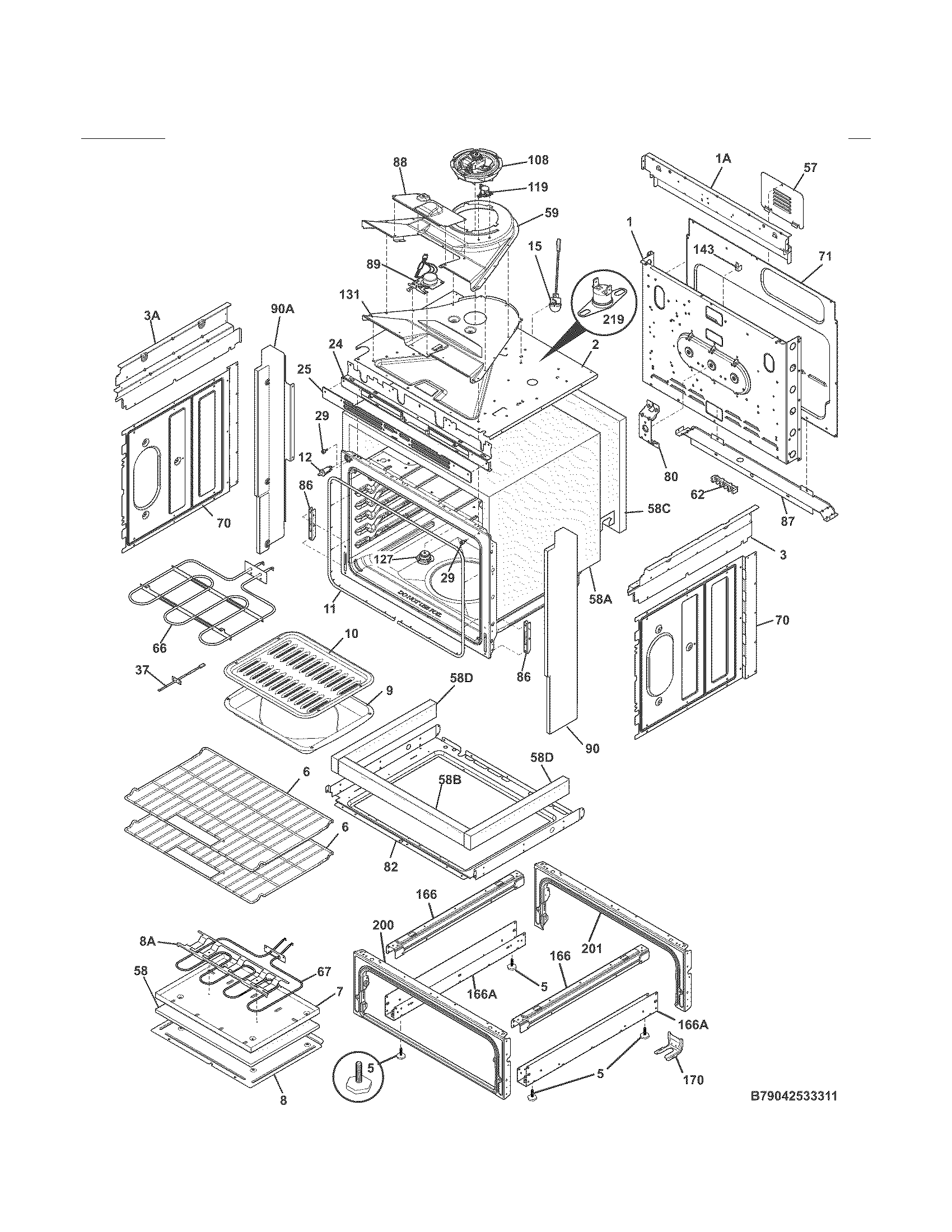 Kenmore 79042533312 body diagram