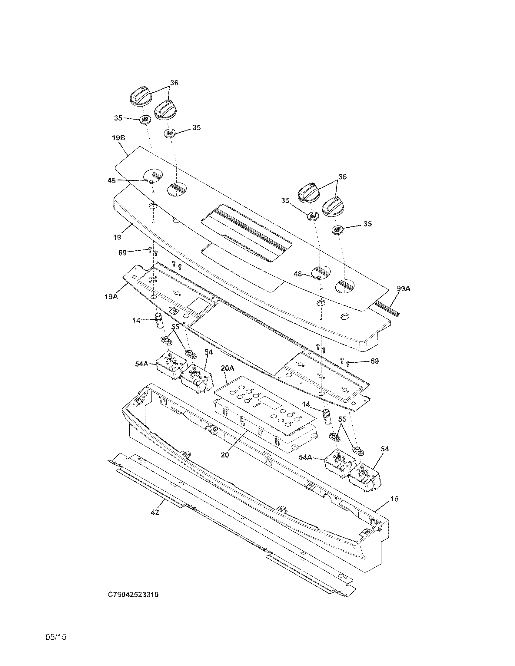 Kenmore 79042523312 backguard diagram