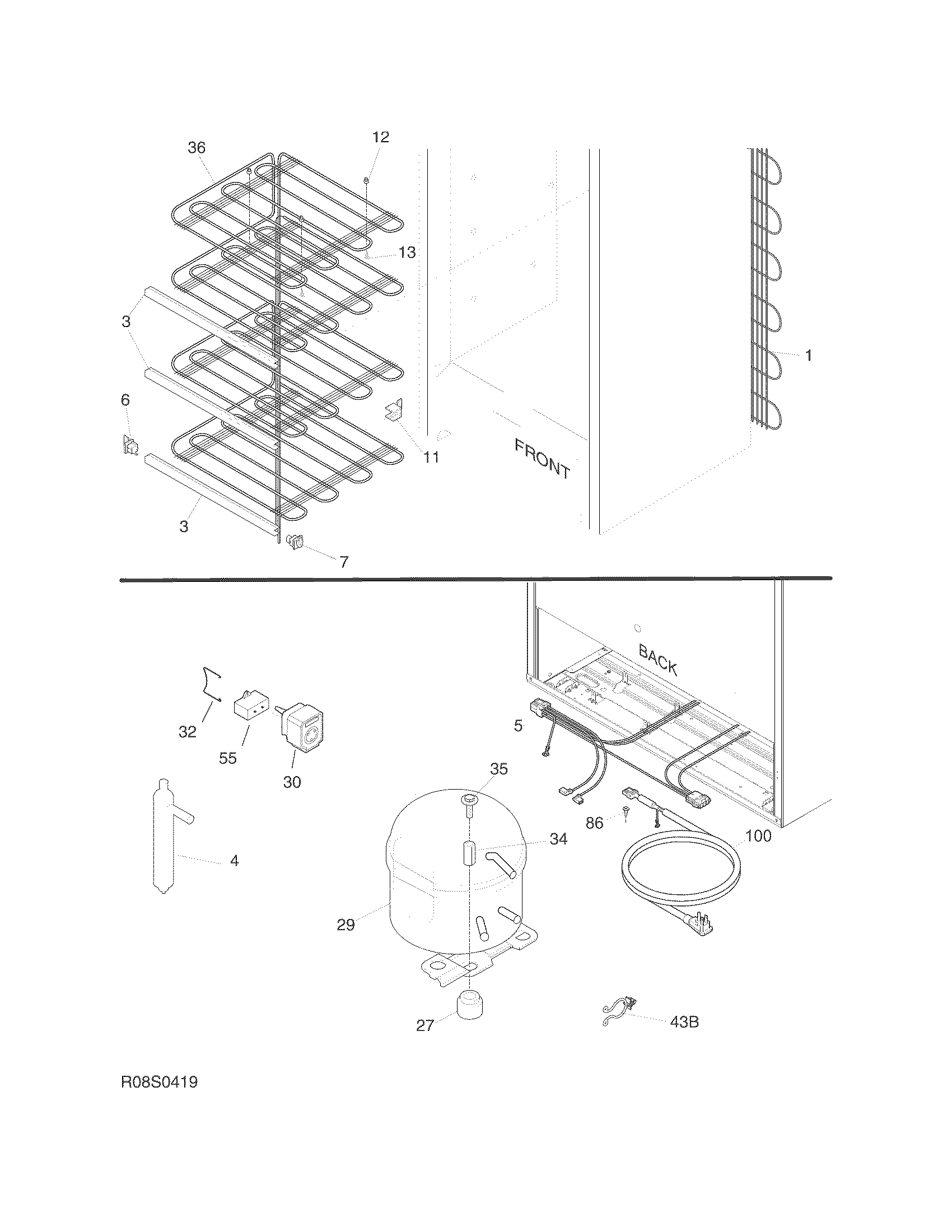 Frigidaire FFFU14F2QWF system diagram