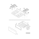 Frigidaire FFGF3023LBF top/drawer diagram