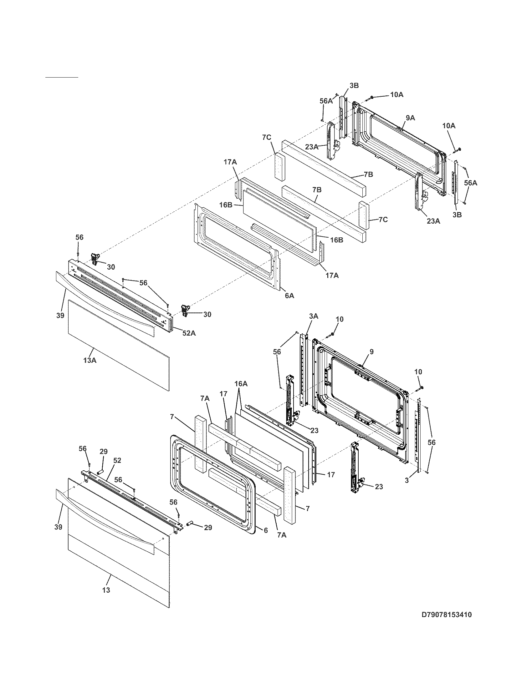 Kenmore Elite 79075443410 doors diagram
