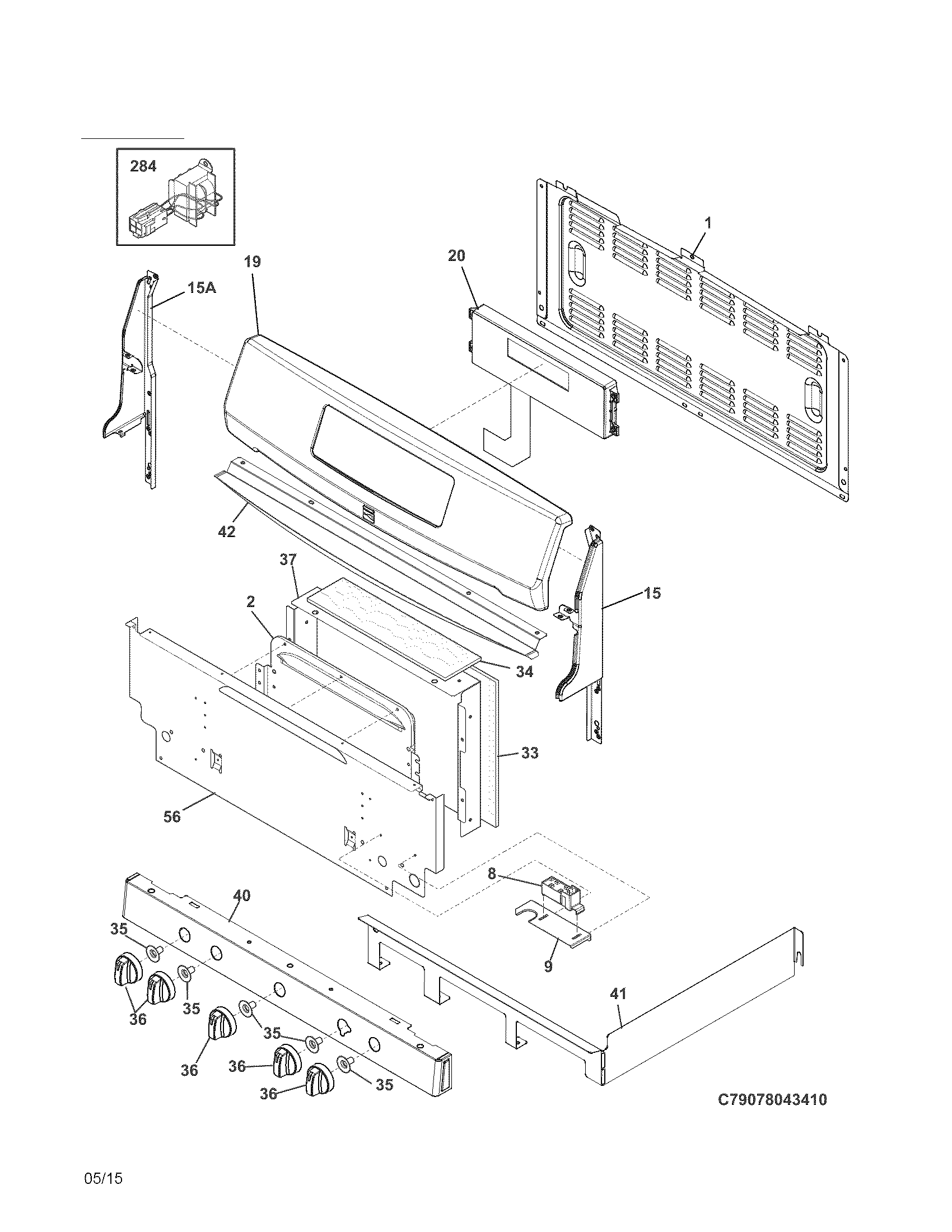 Kenmore 79078049410 backguard diagram