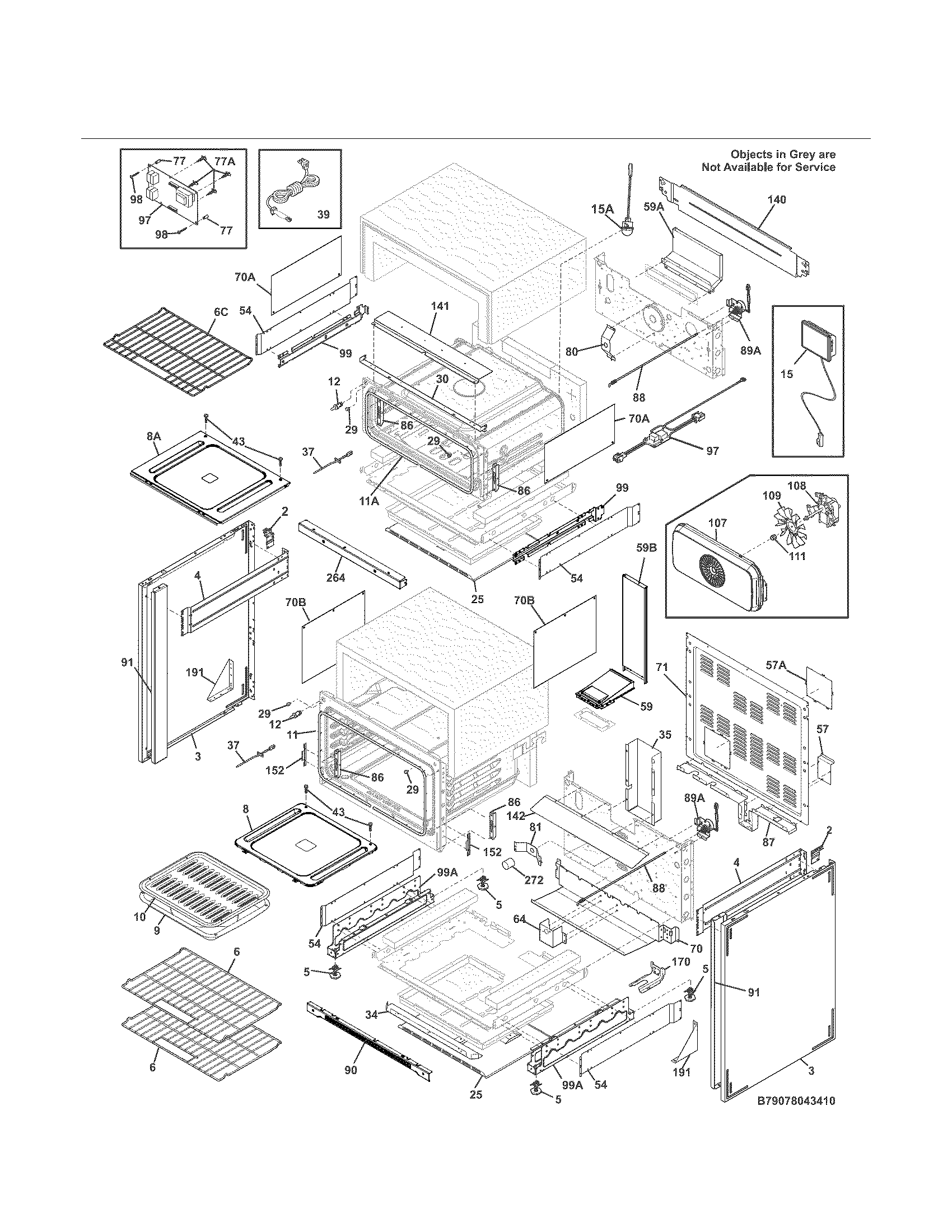 Kenmore 79078049410 body diagram