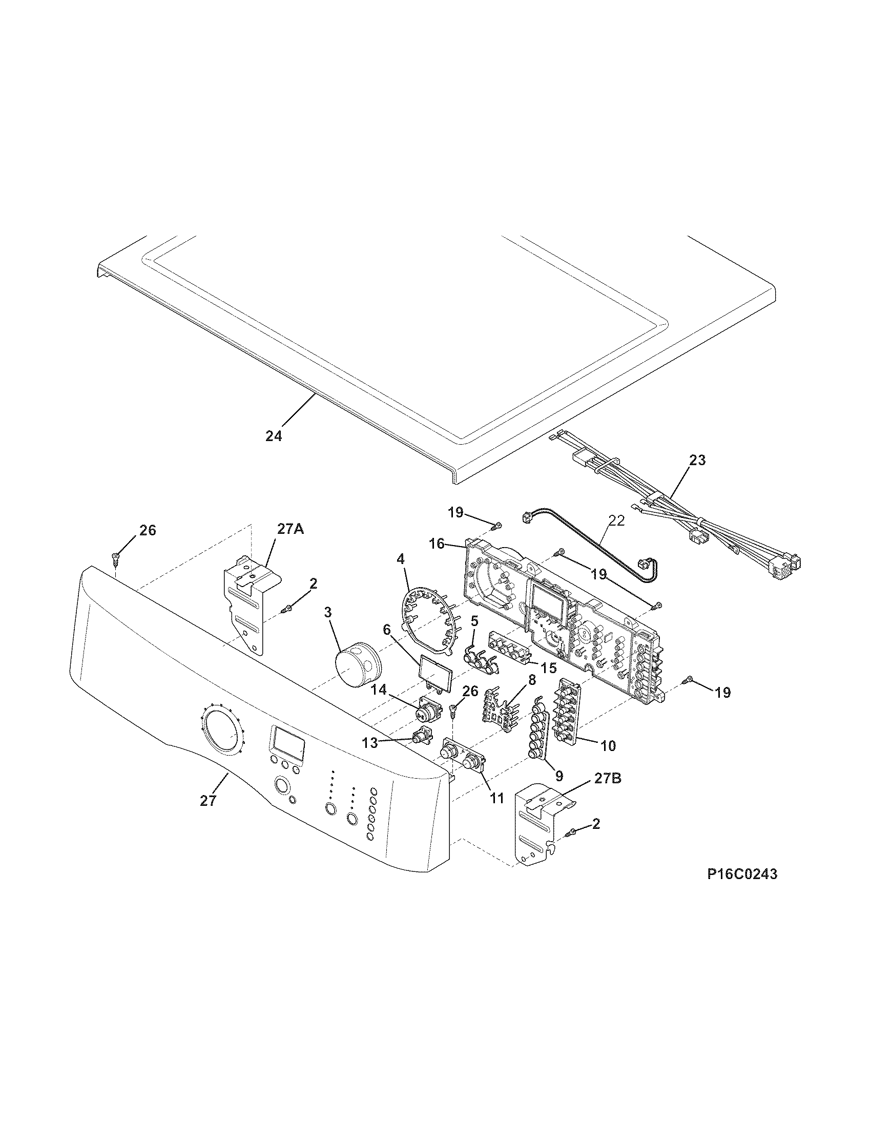 Electrolux EIMED60JIW6 controls diagram