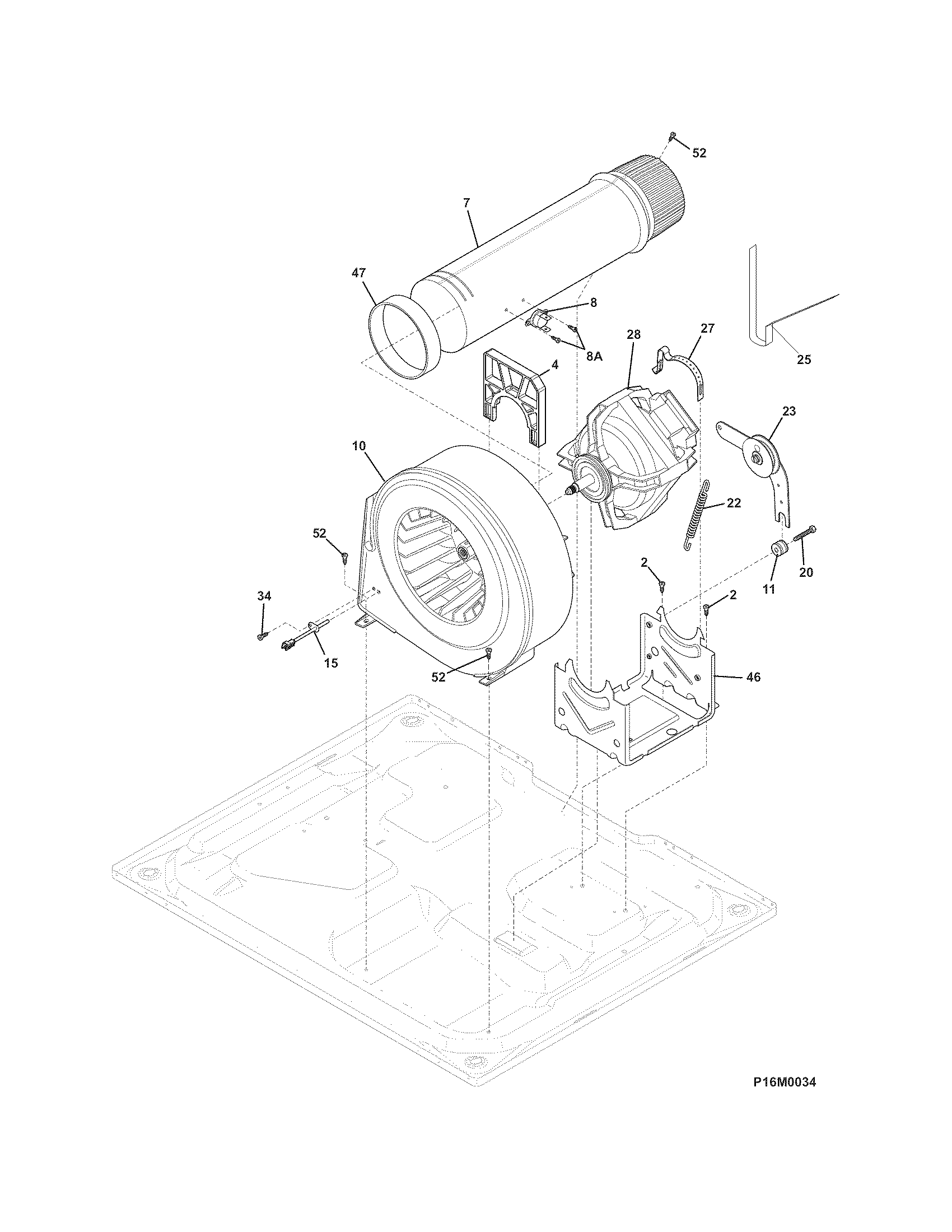 Electrolux EIMED60JIW6 motor/fan diagram