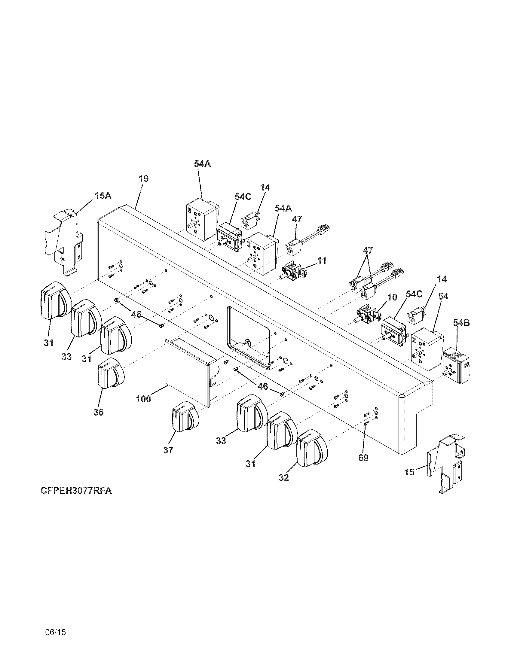 Frigidaire CPEH3077RFA backguard diagram