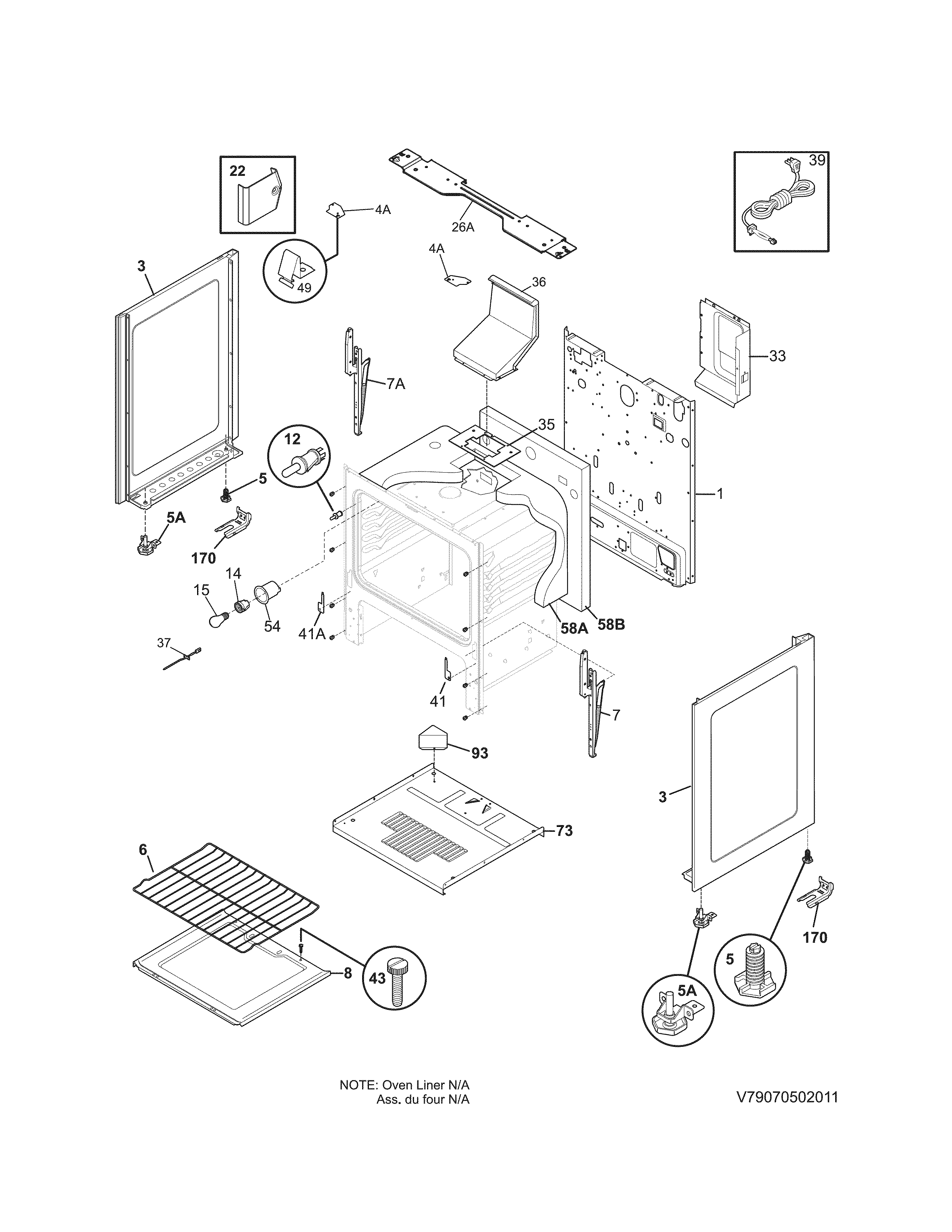 Kenmore 79070502010 body diagram