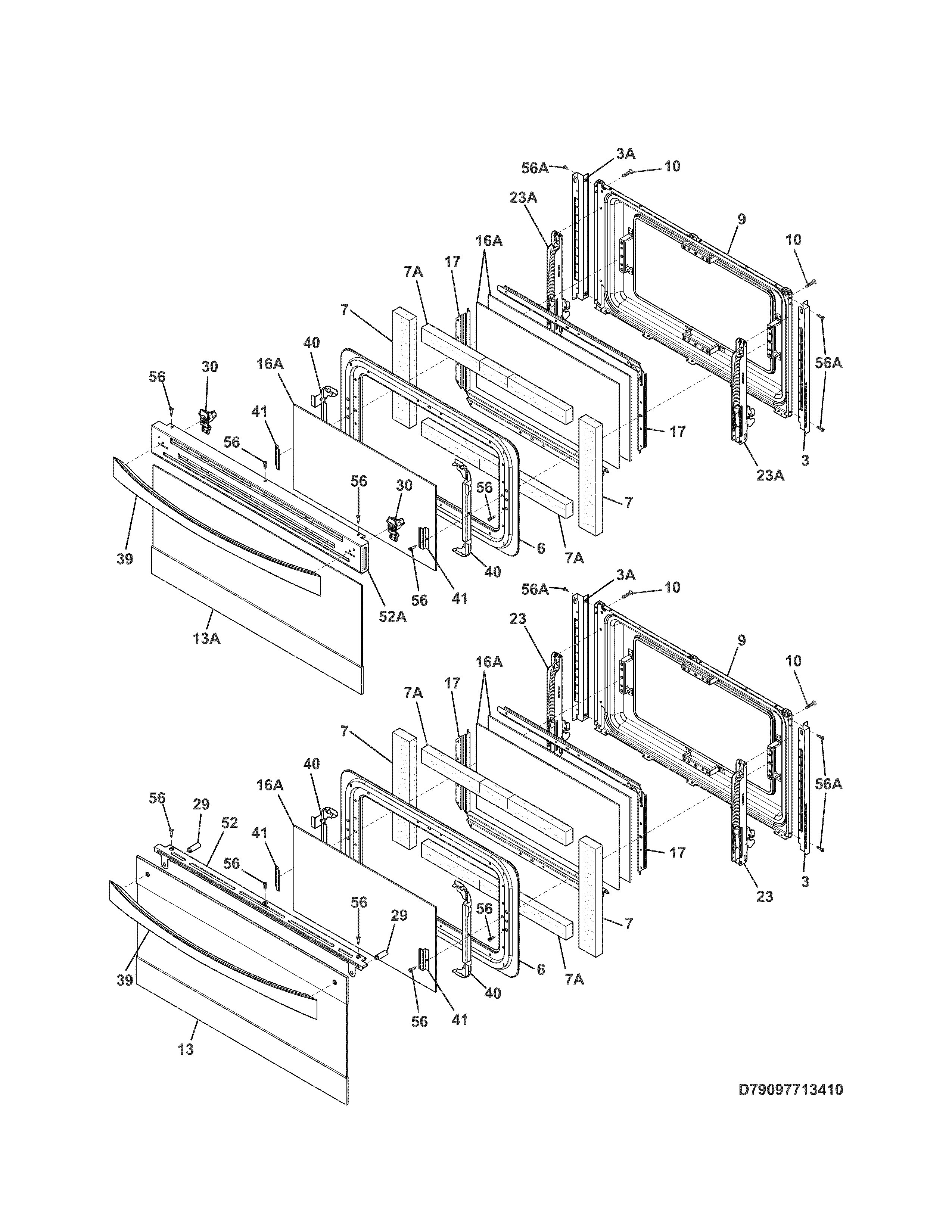 Kenmore Elite 79097413411 doors diagram