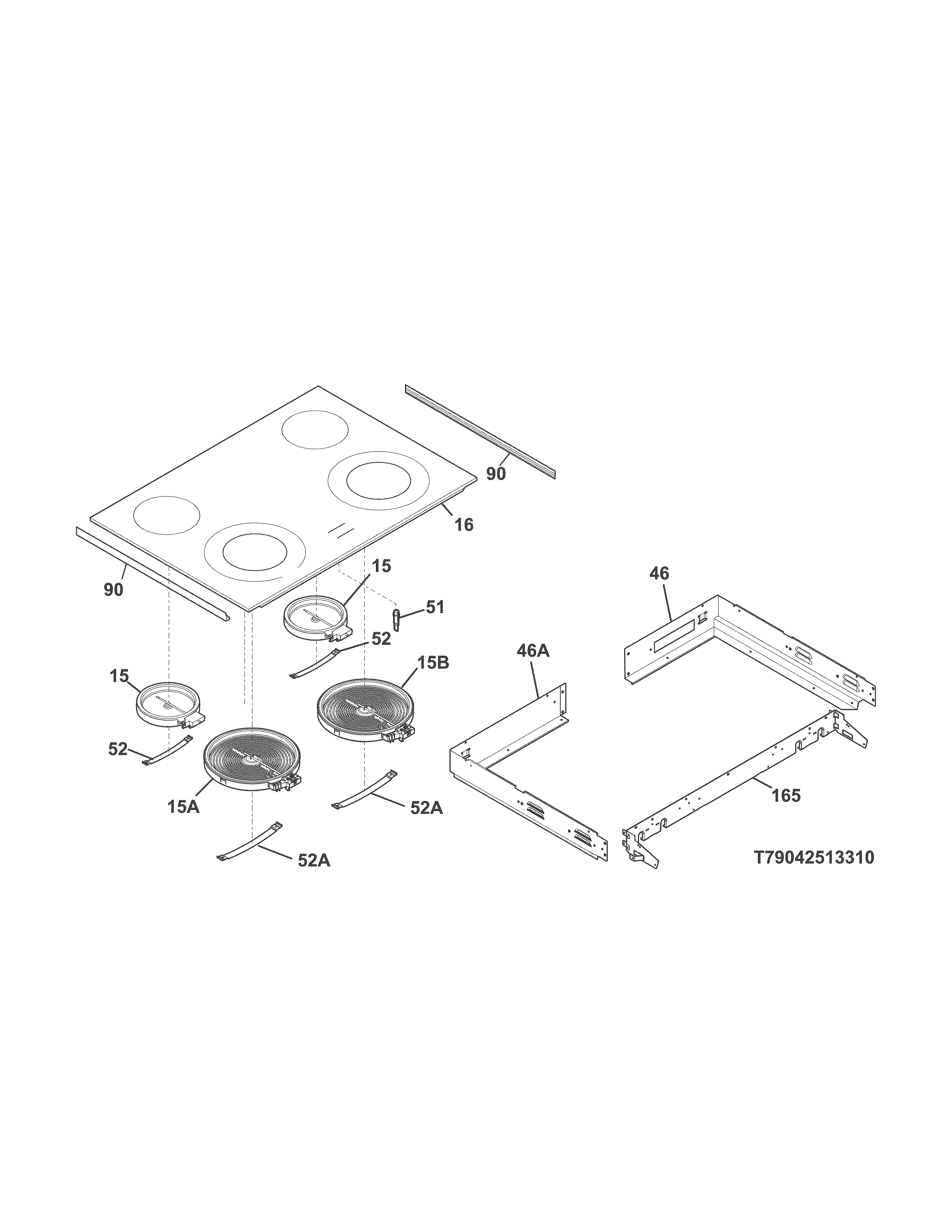 Kenmore 79042519311 main top diagram