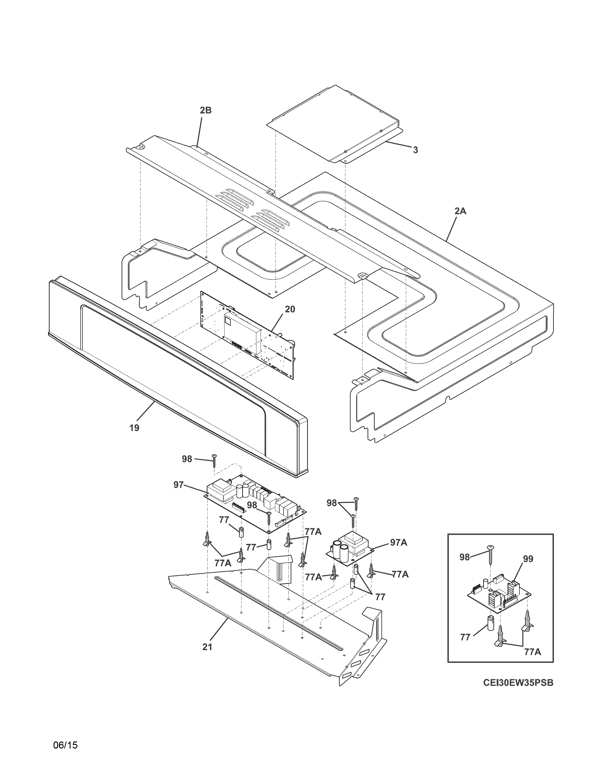 Electrolux EI30EW35PSC control panel diagram