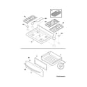 Frigidaire FGGF3054MWF top/drawer diagram