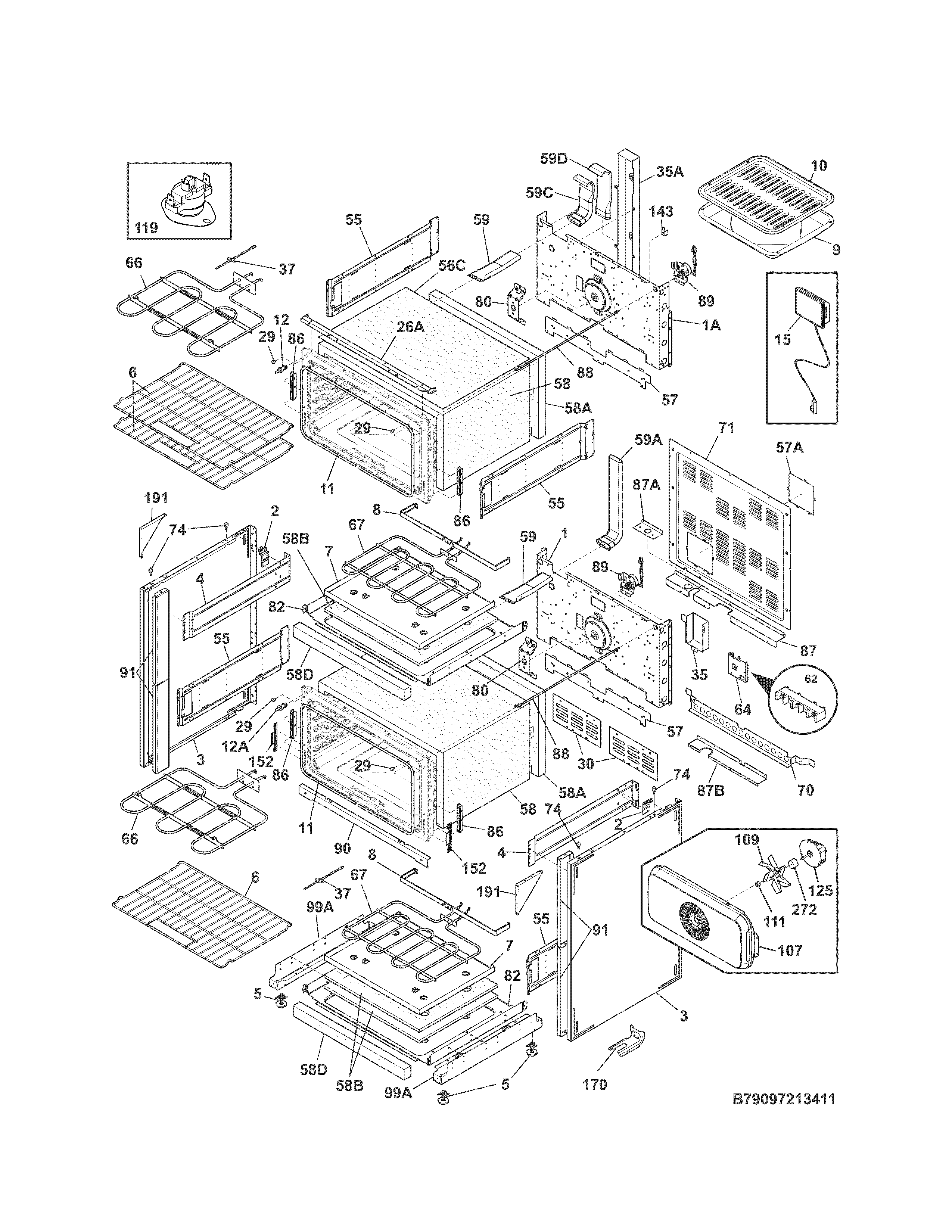 Kenmore 79097212411 body diagram
