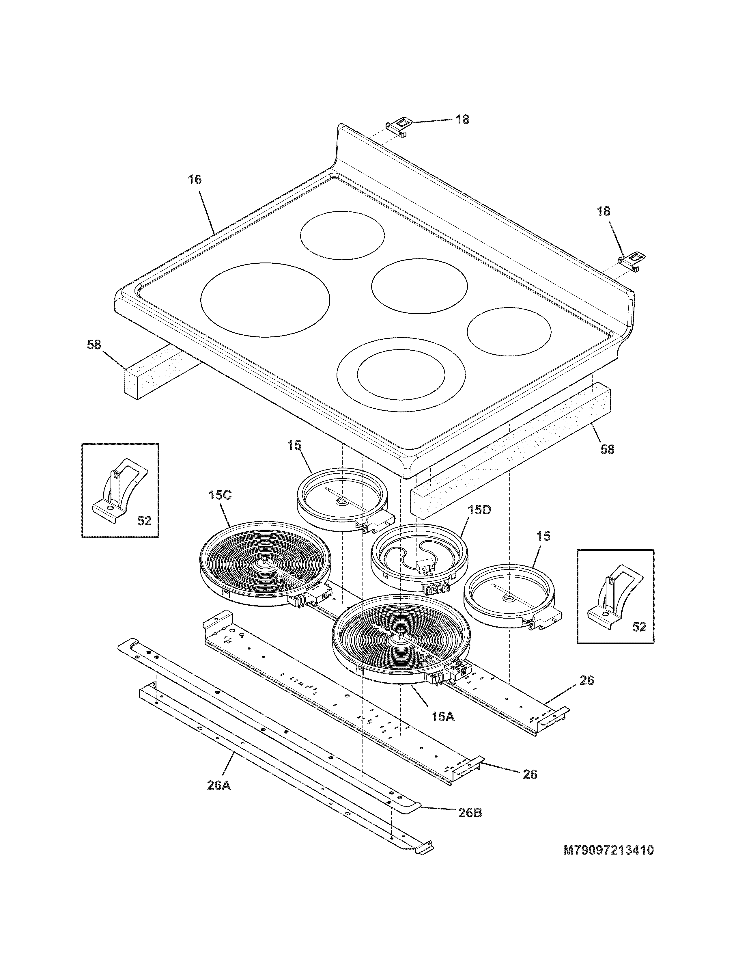 Kenmore 79097212411 main top diagram