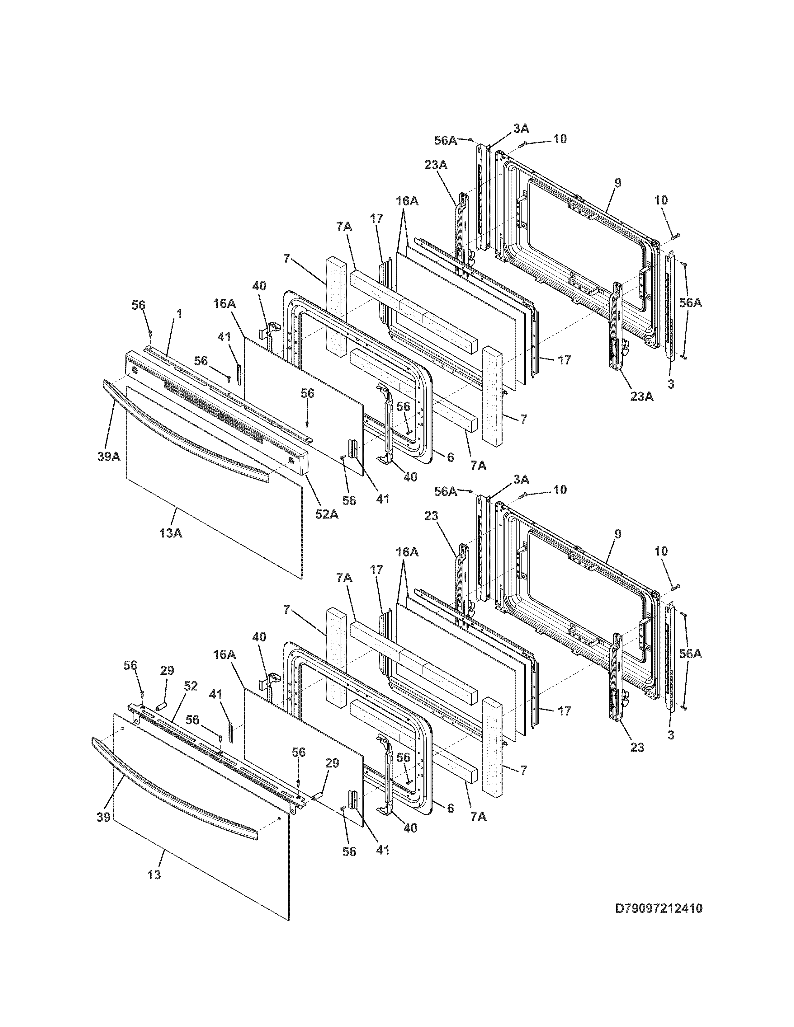 Kenmore 79097212411 doors diagram