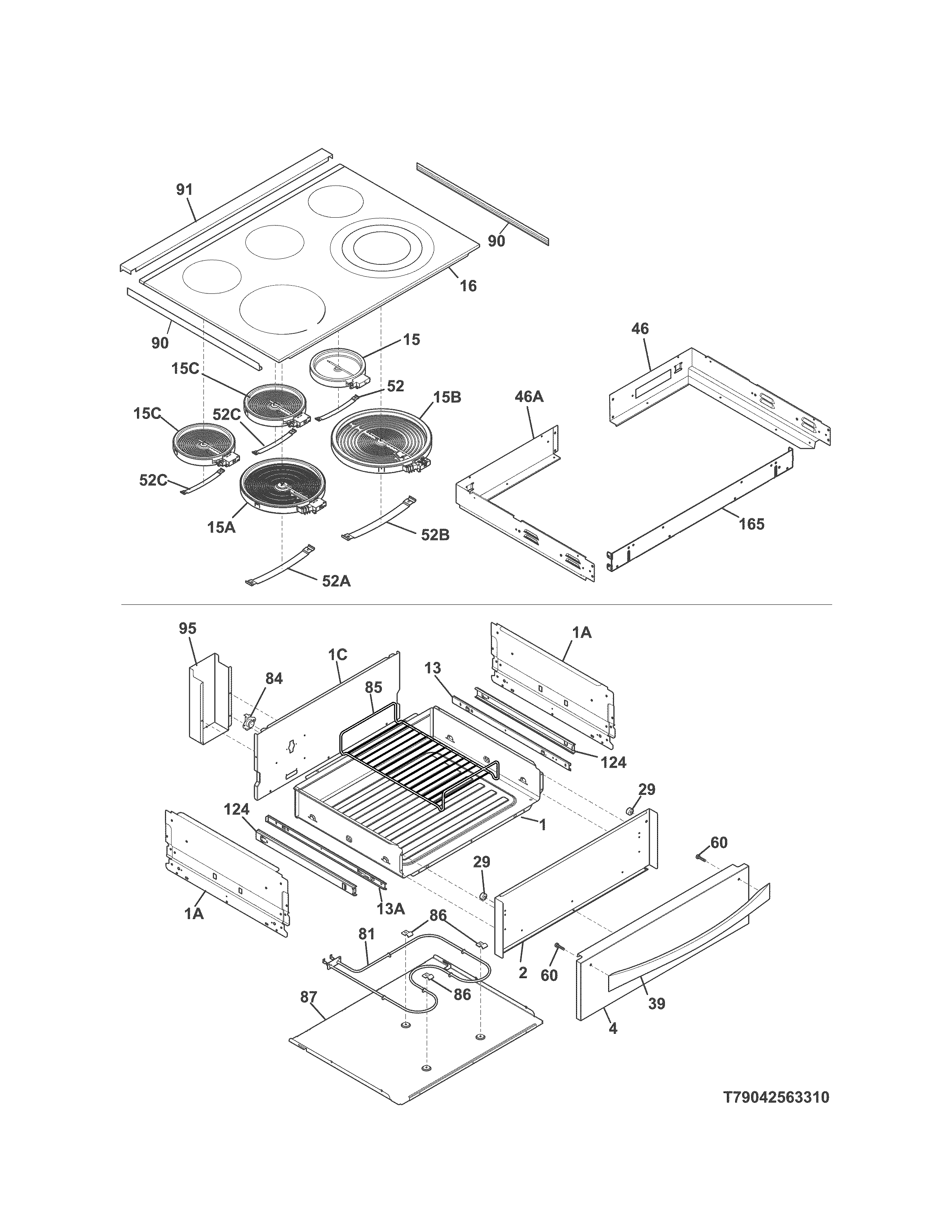 Kenmore Elite 79042563313 top/drawer diagram