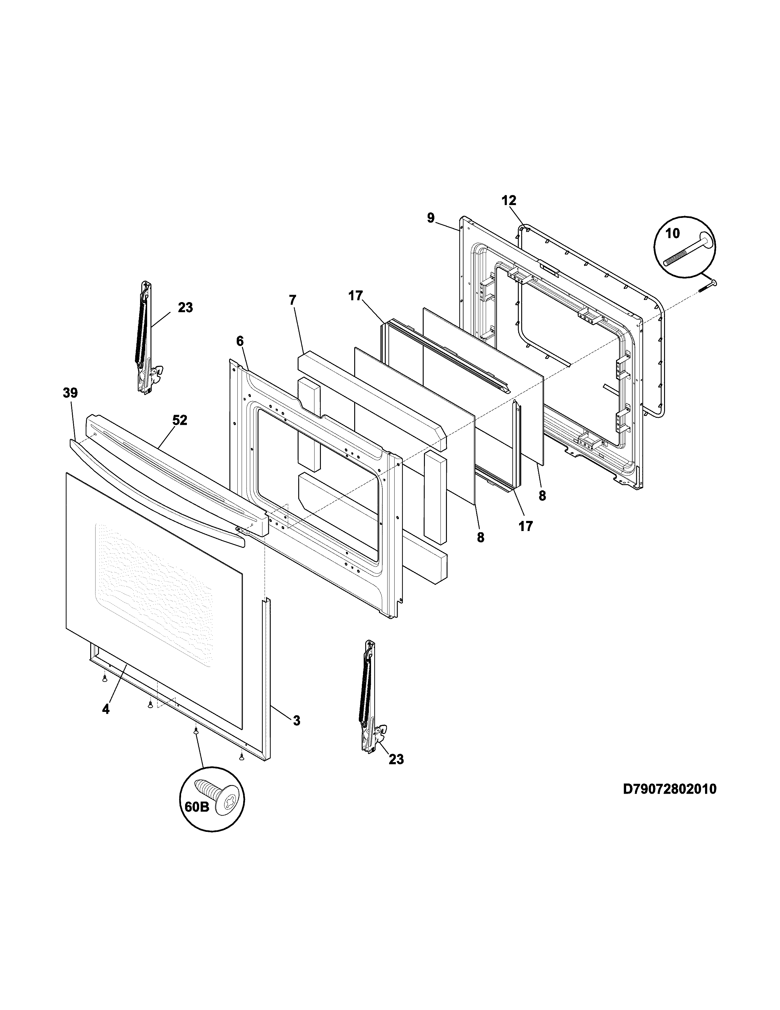 Kenmore 79074134311 door diagram