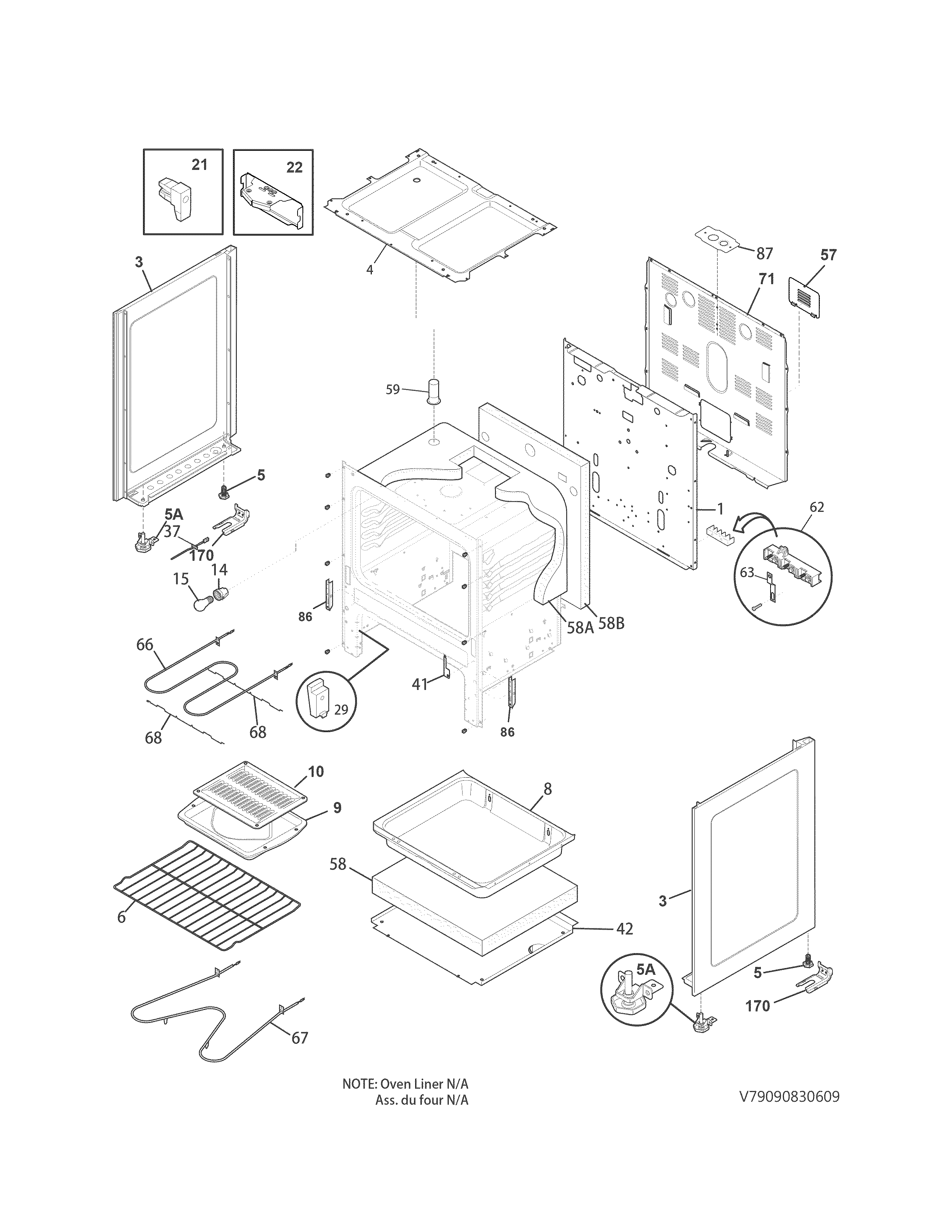 Kenmore 79090012311 body diagram