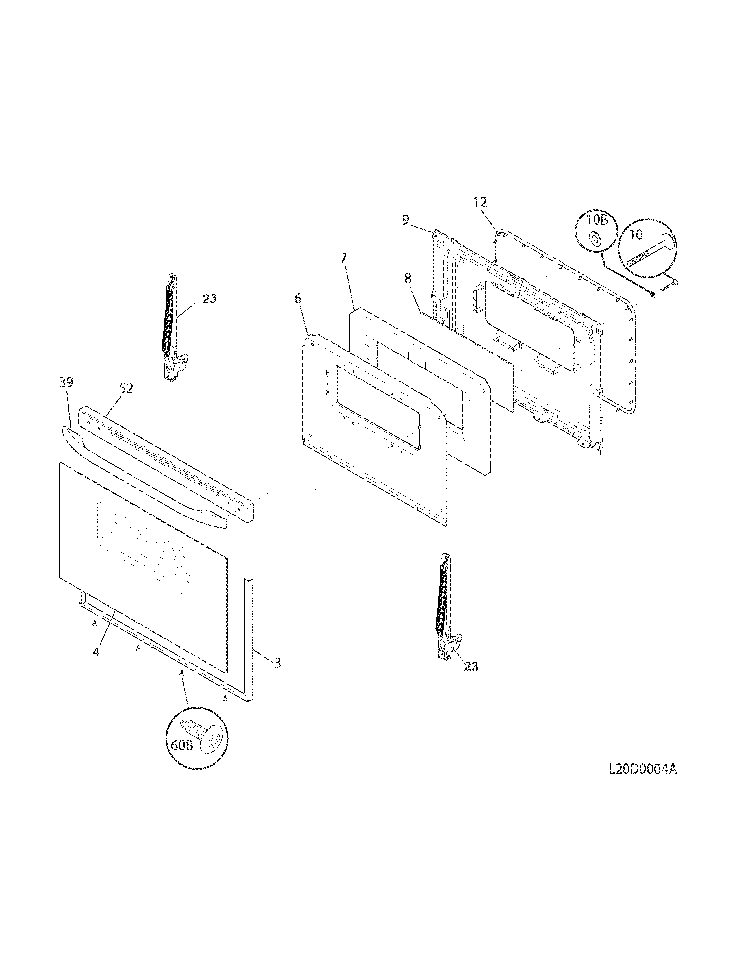 Kenmore 79090012311 door diagram