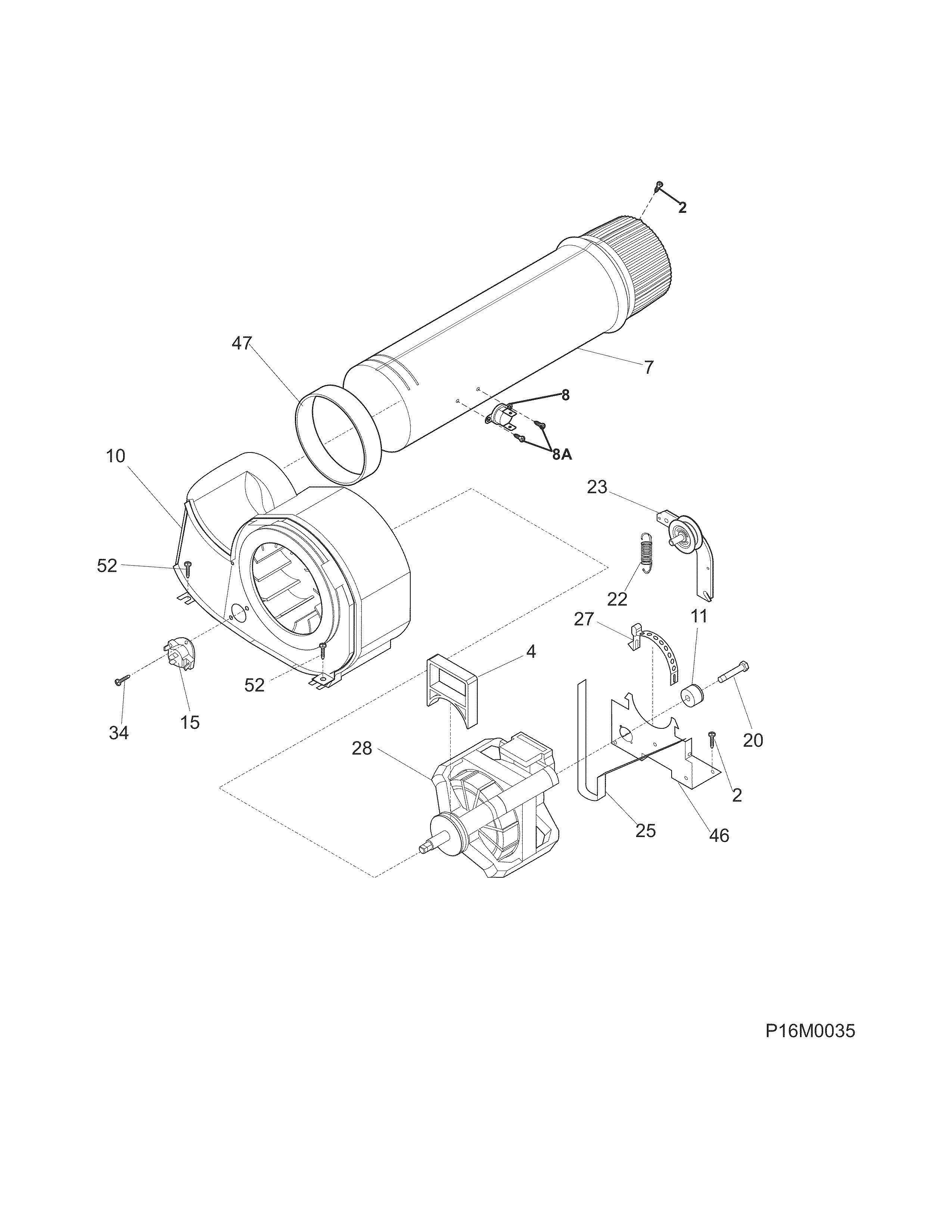 Frigidaire CFQE5000QW1 motor diagram