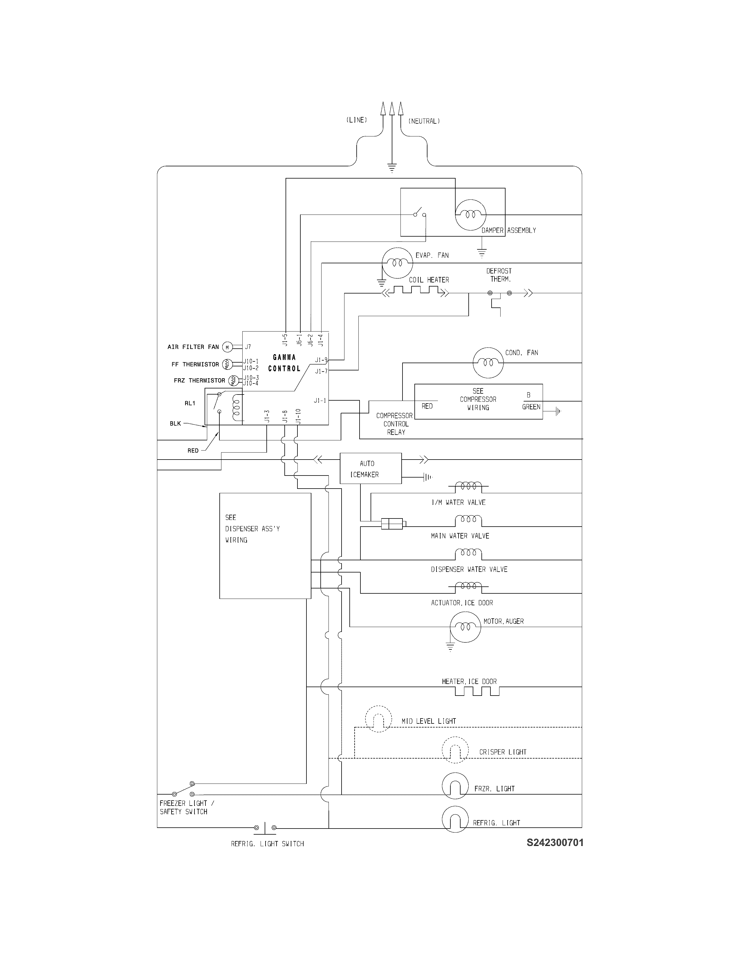 Crosley CRSH232PW8A wiring schematic diagram