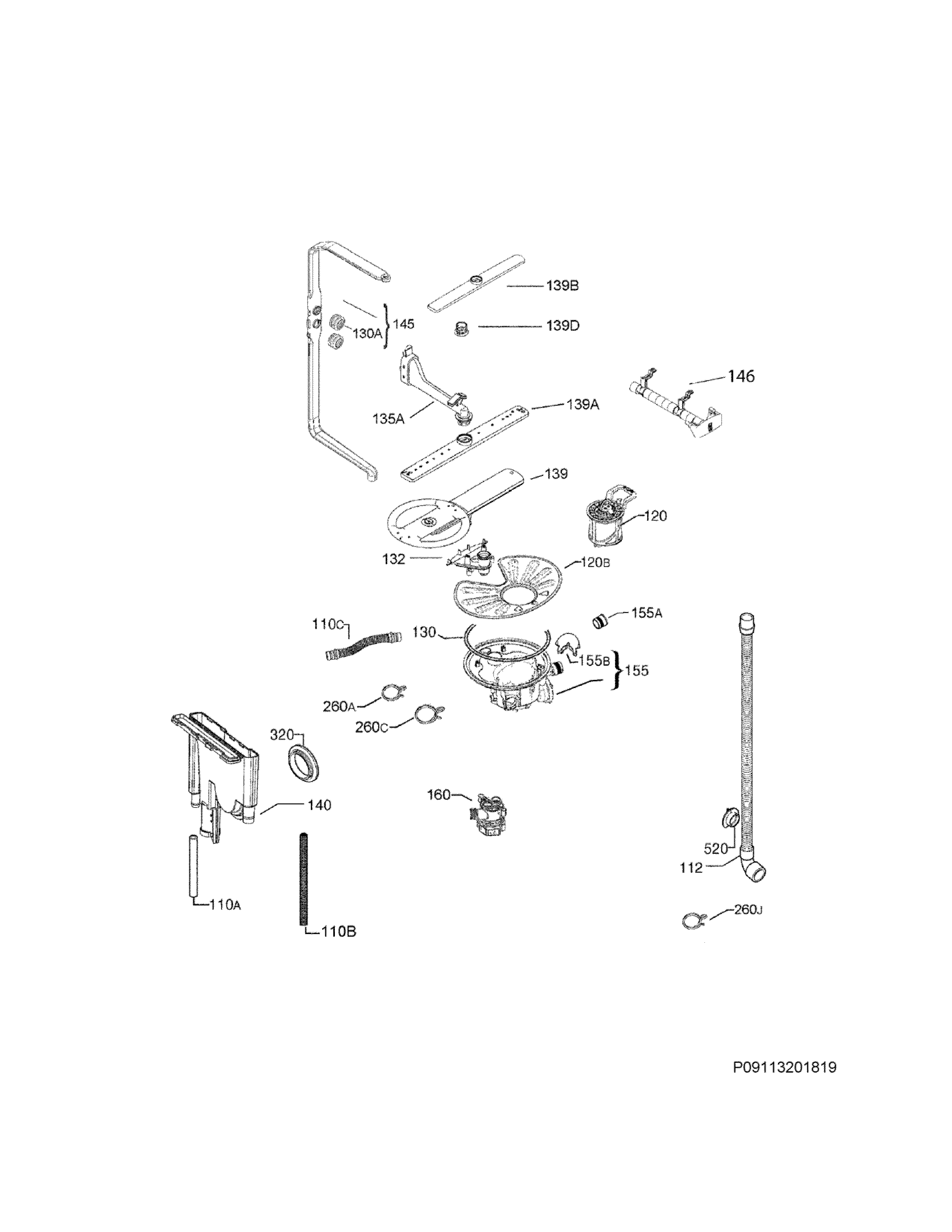 Electrolux EW24ID70QT3A wash system diagram