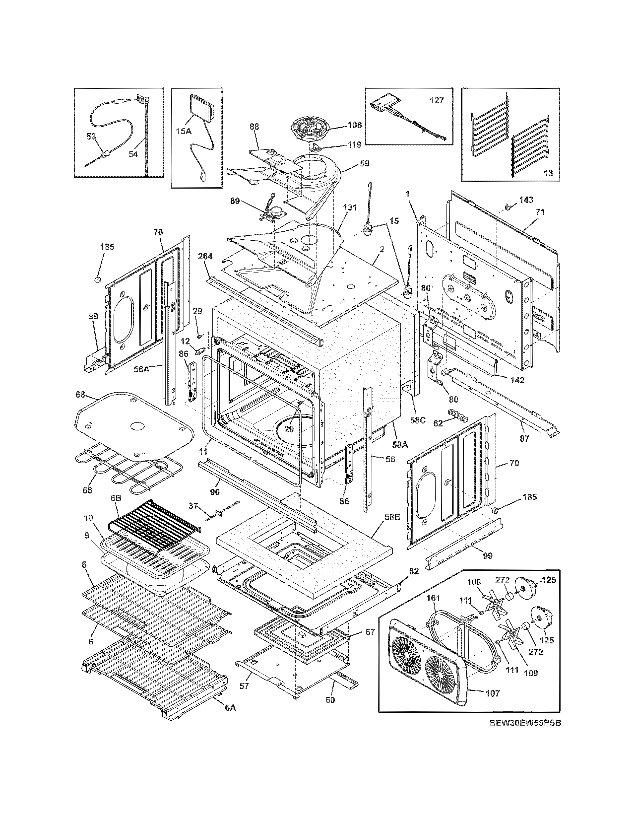 Electrolux EW30EW55PSB body diagram