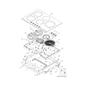 Frigidaire FPEC3077RF0 main top/surface units diagram