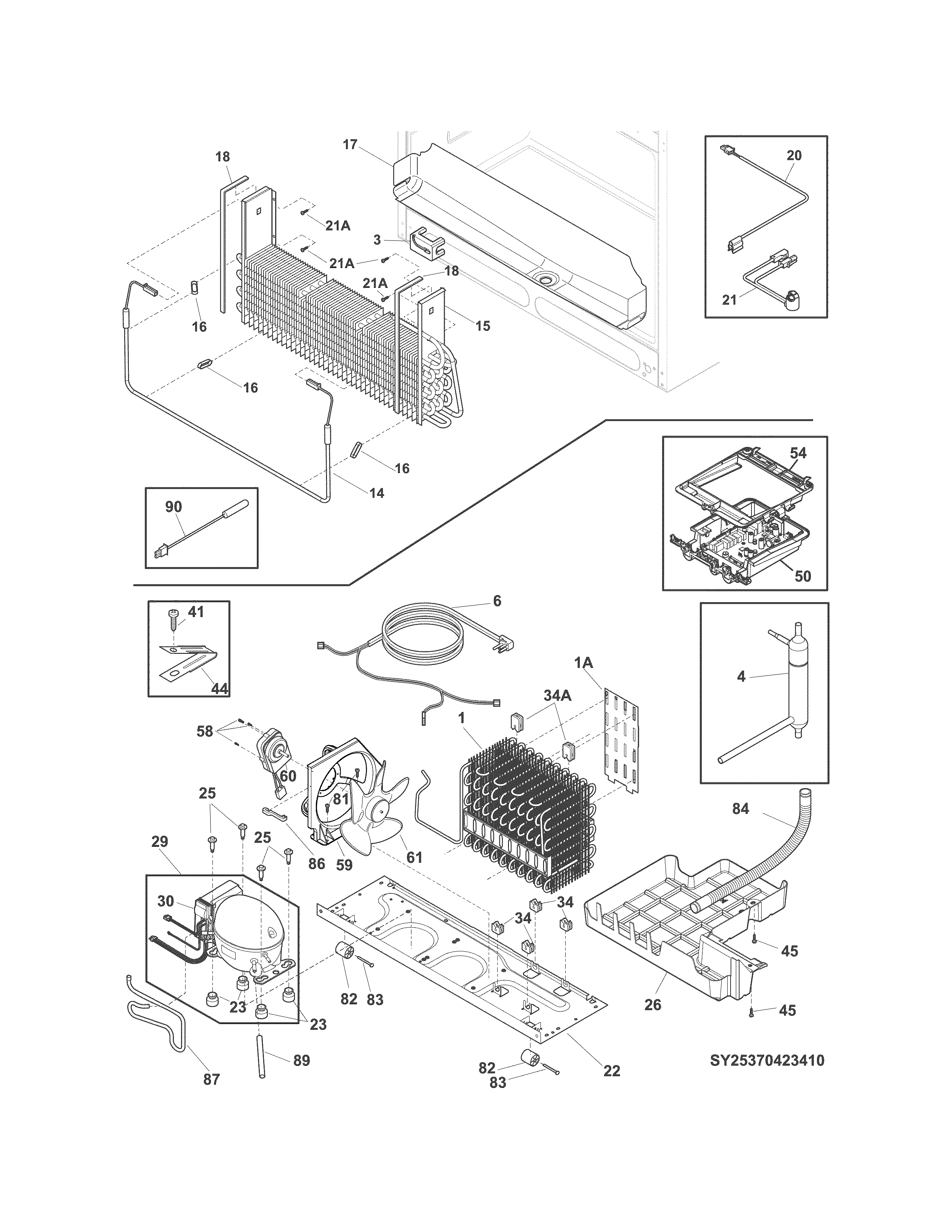 Frigidaire FPHB2899PF8A cooling system diagram