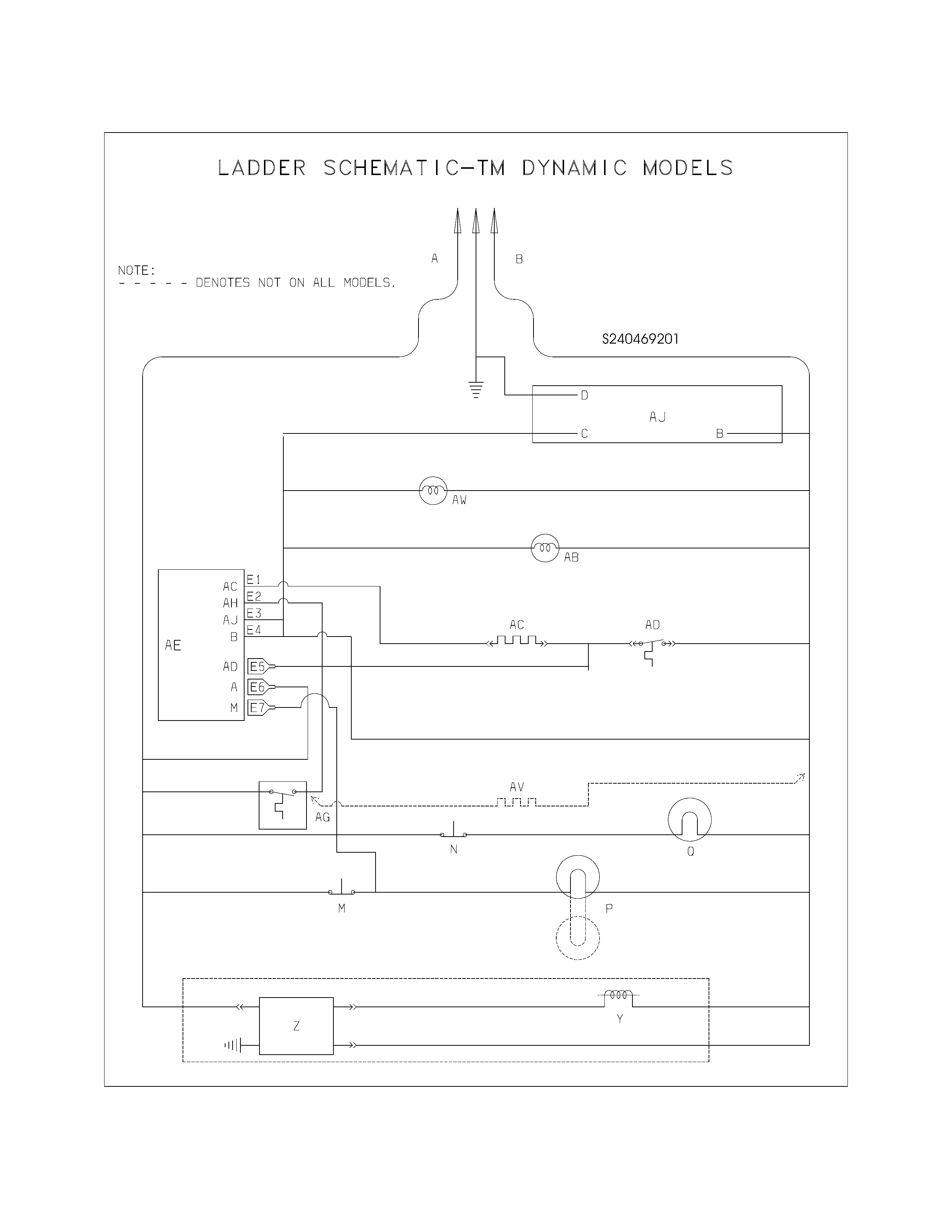 Universal/Multiflex (Frigidaire) MRTG18V5PW2 wiring schematic diagram