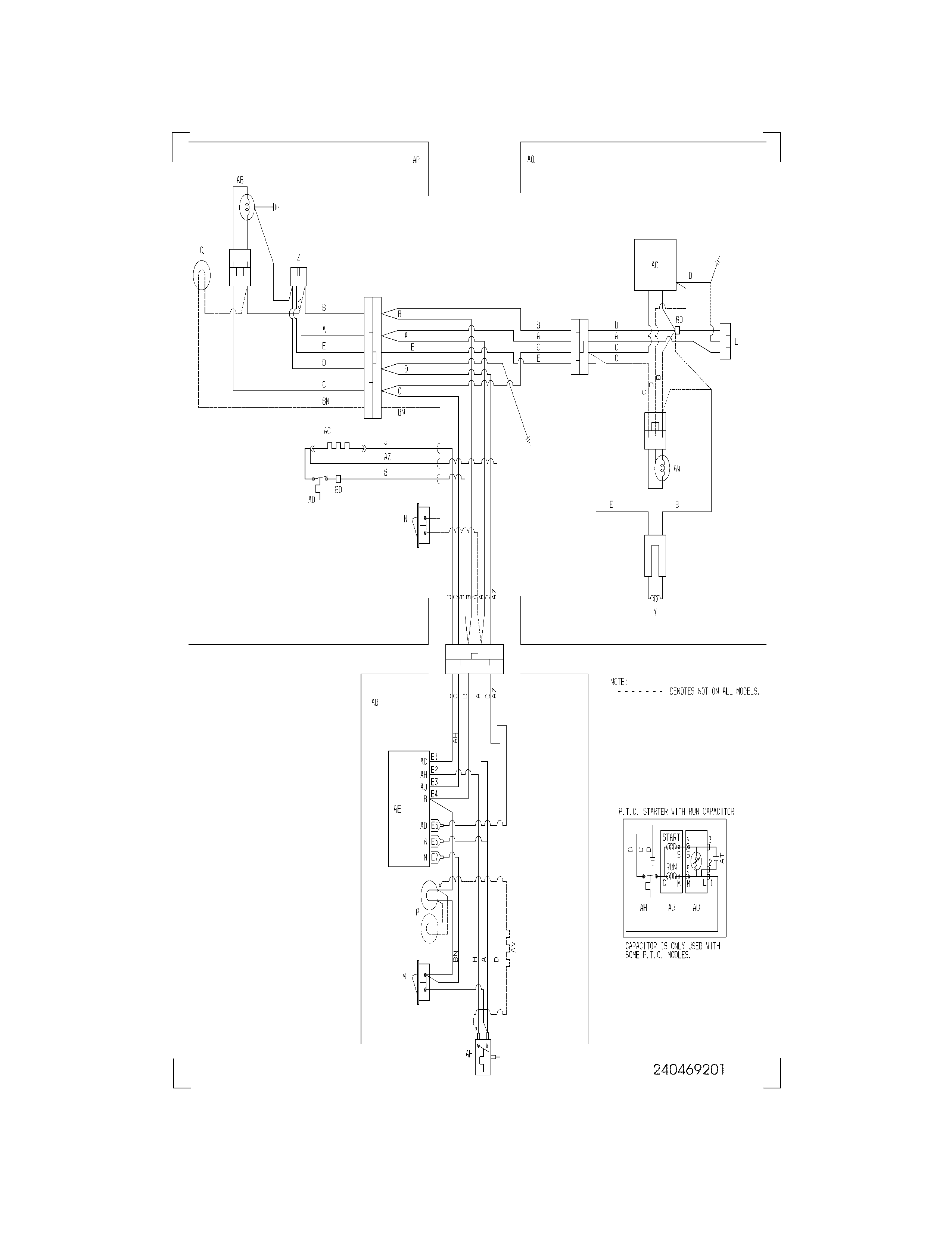 Universal/Multiflex (Frigidaire) MRTG18V5PW2 wiring diagram diagram