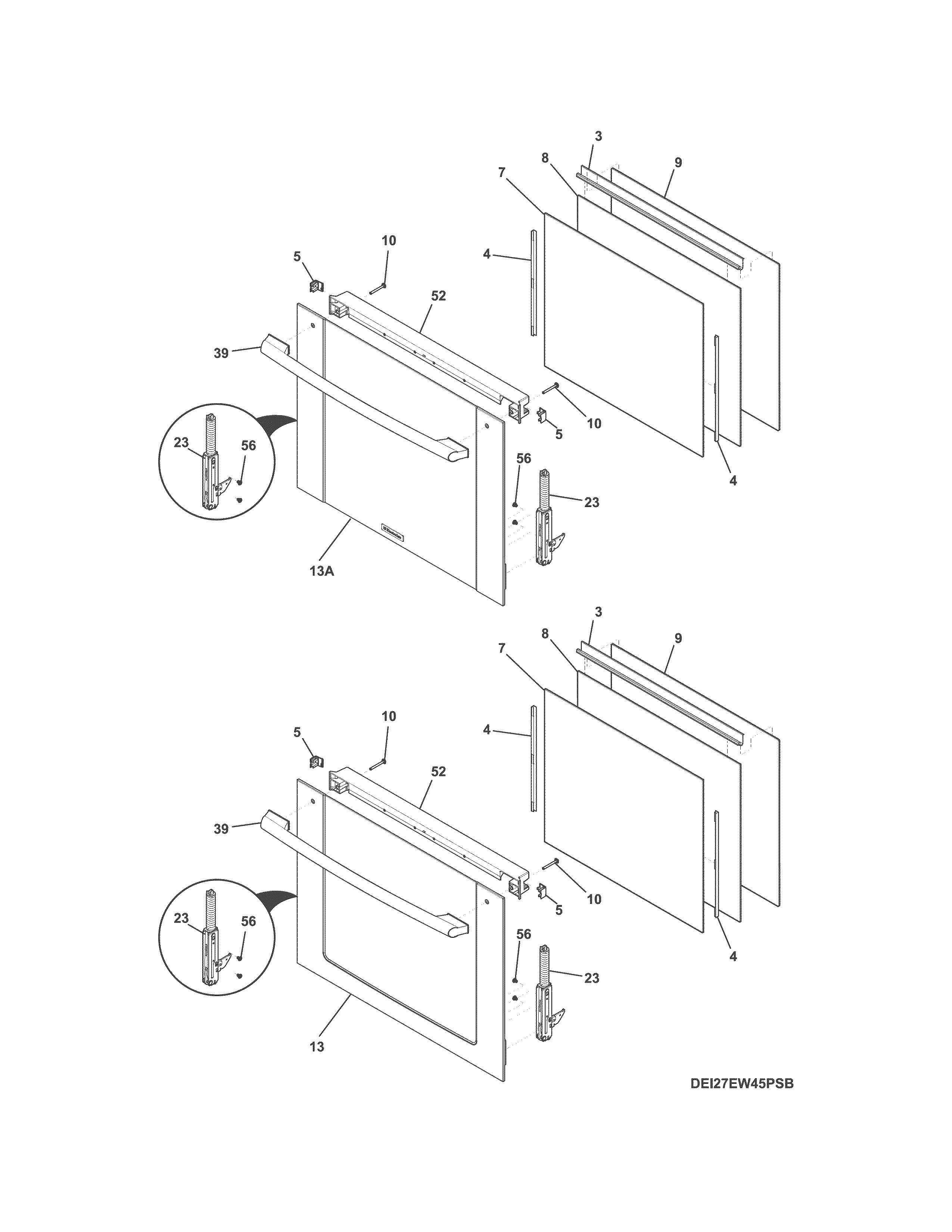 Electrolux EI27EW45PSC doors diagram