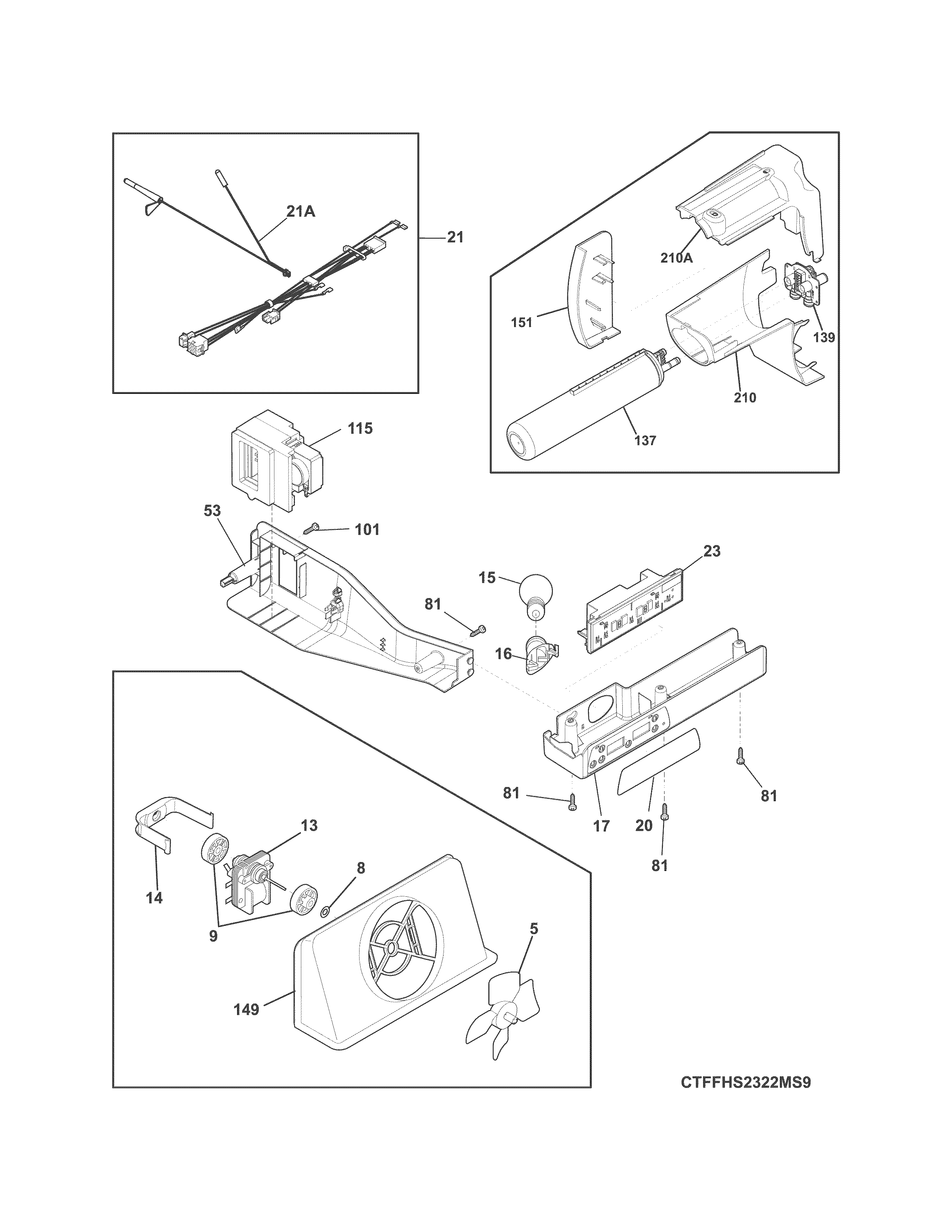 Frigidaire FFSS2314QS6A controls diagram
