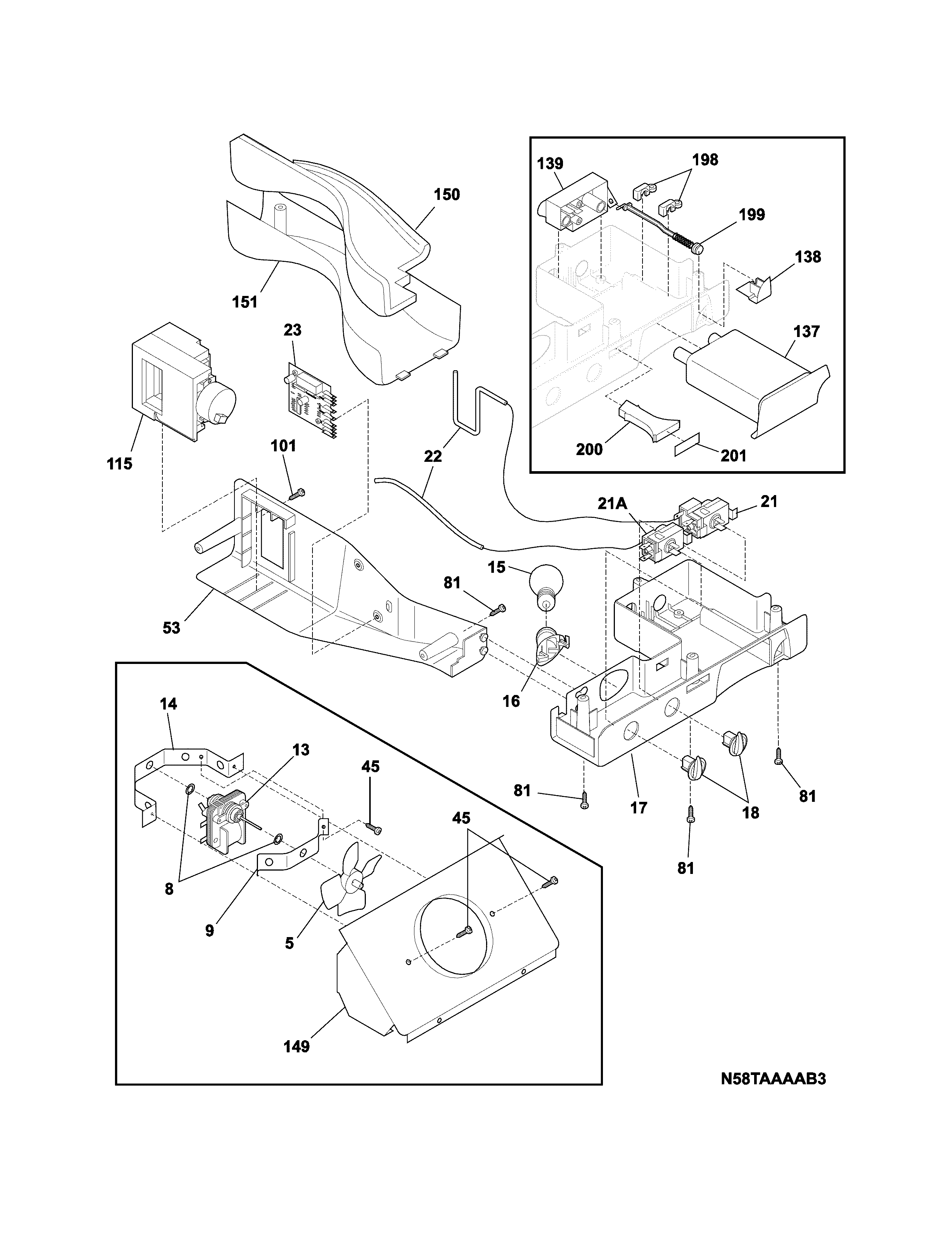 Frigidaire FRS23KF5CW3 controls diagram
